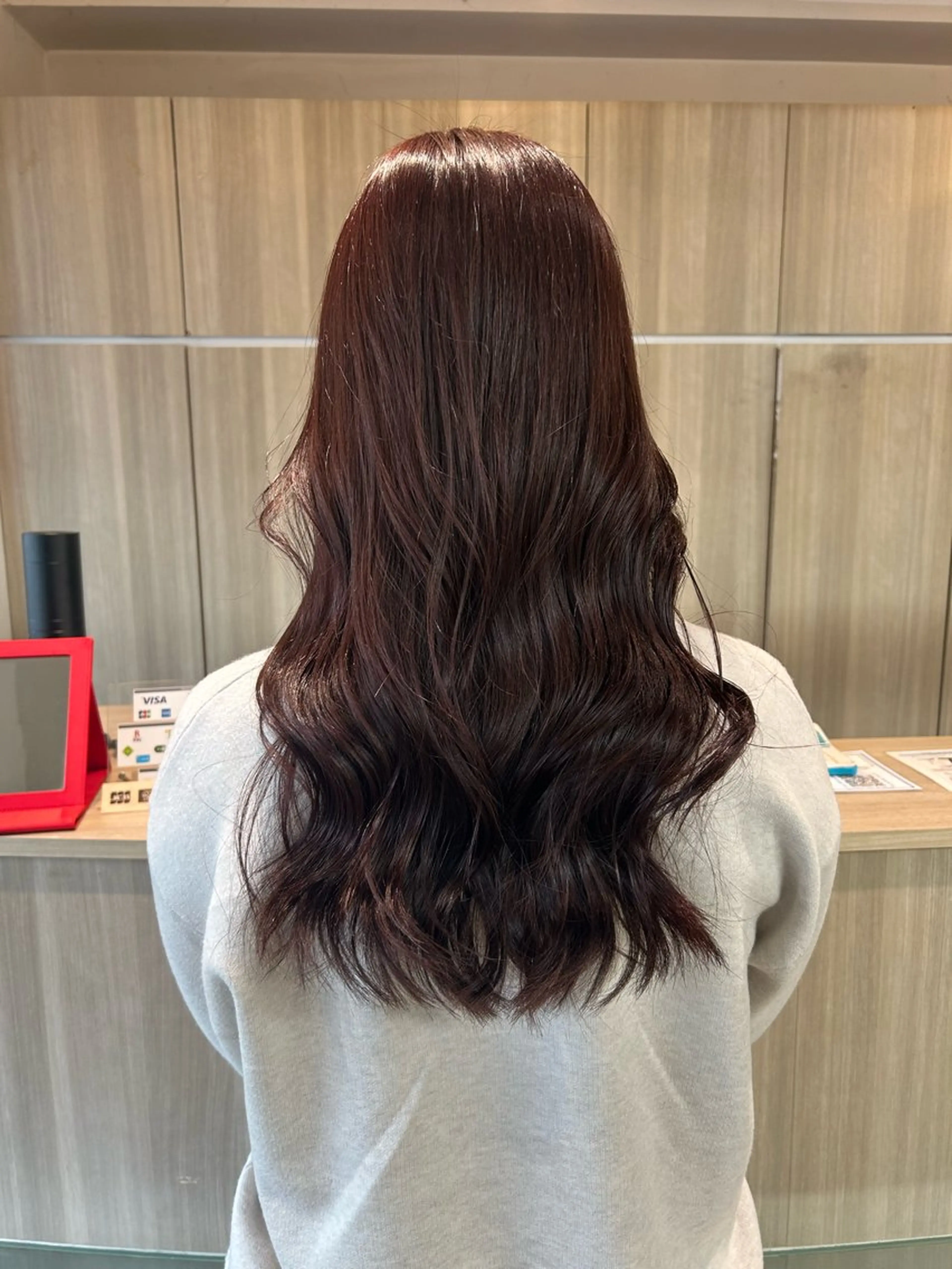 ロング ヘアカラー トリートメント 志賀　輝/ハイライト /縮毛矯正/髪質改善のヘアスタイル