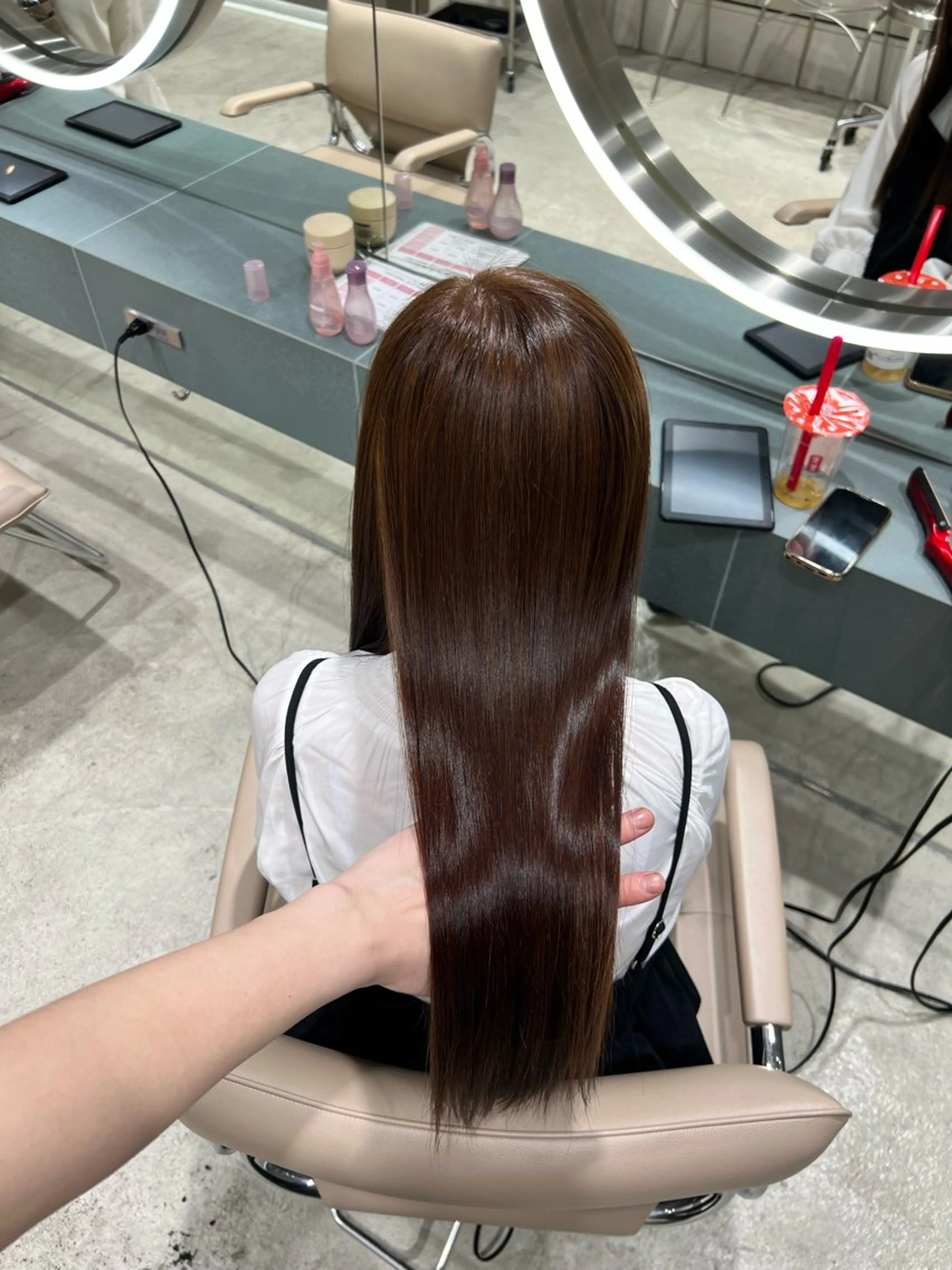 ミディアム カラー ✨髪質改善 縮毛矯正 艶髪 立川 コウキ✨のヘアスタイル