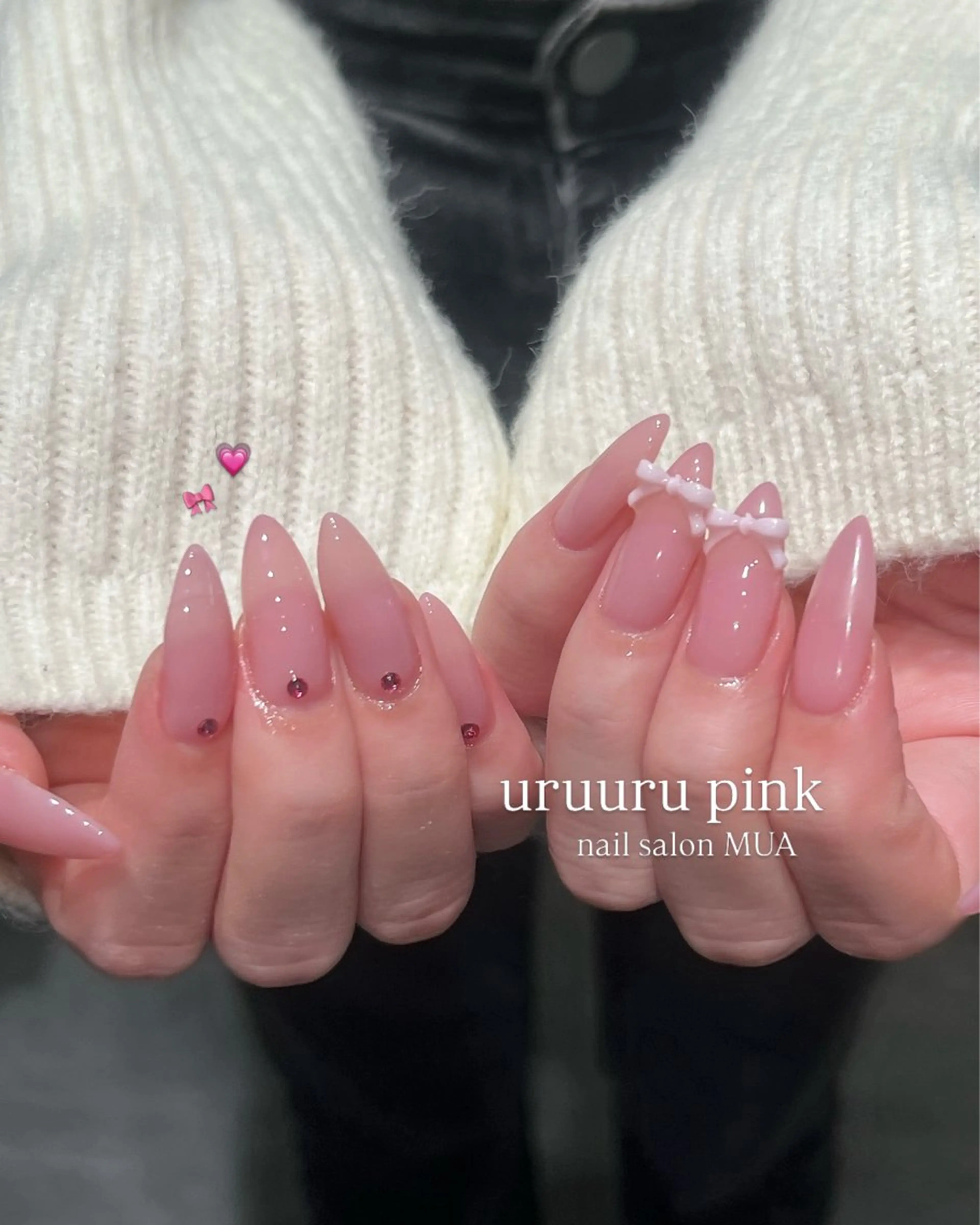 ネイル ブルー ピンク ハンドネイル nail salon MUAのネイルデザイン
