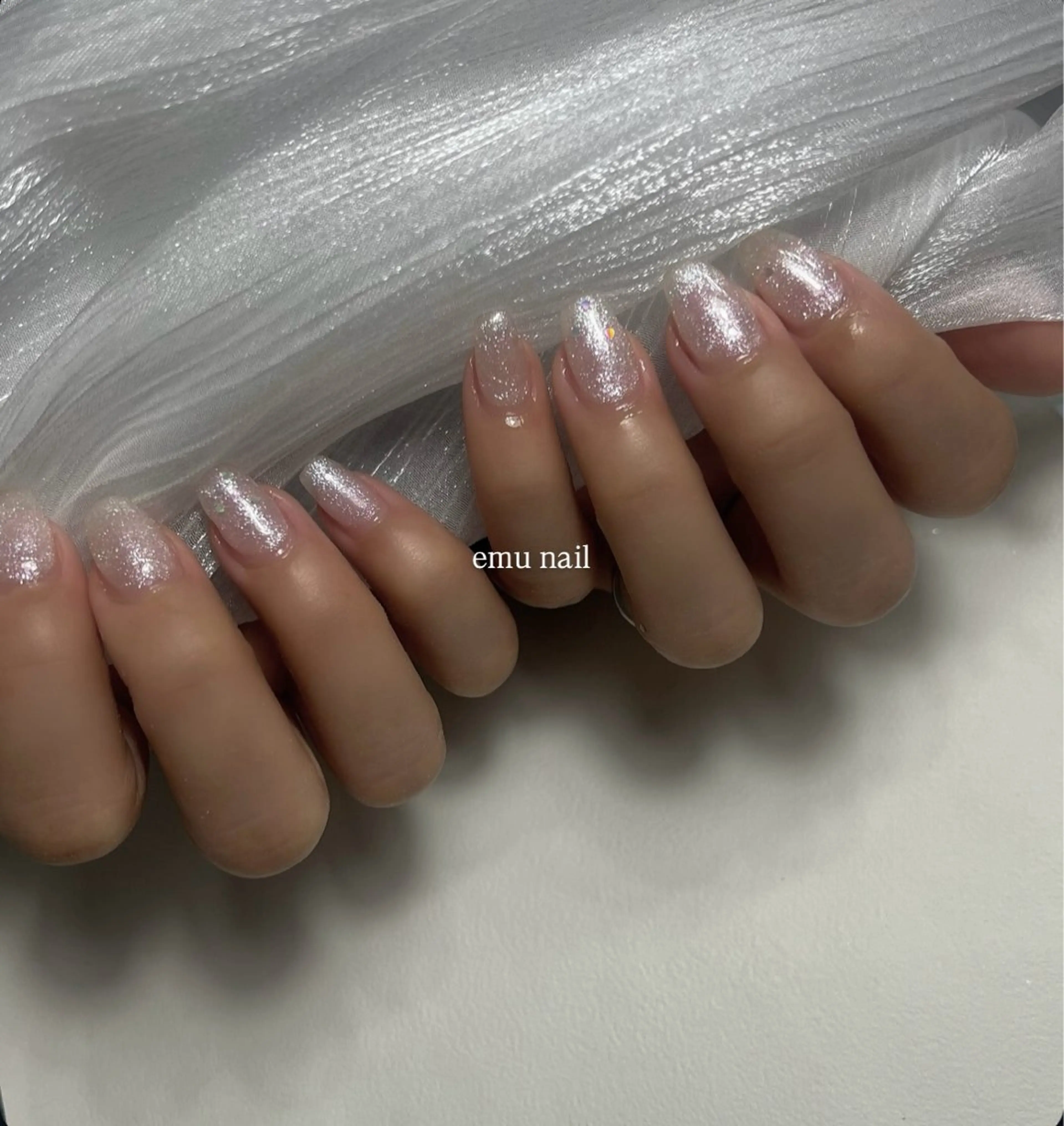 ネイル フラッシュネイル ワンカラーネイル シンプルネイル ハンドネイル emu nailのネイルデザイン