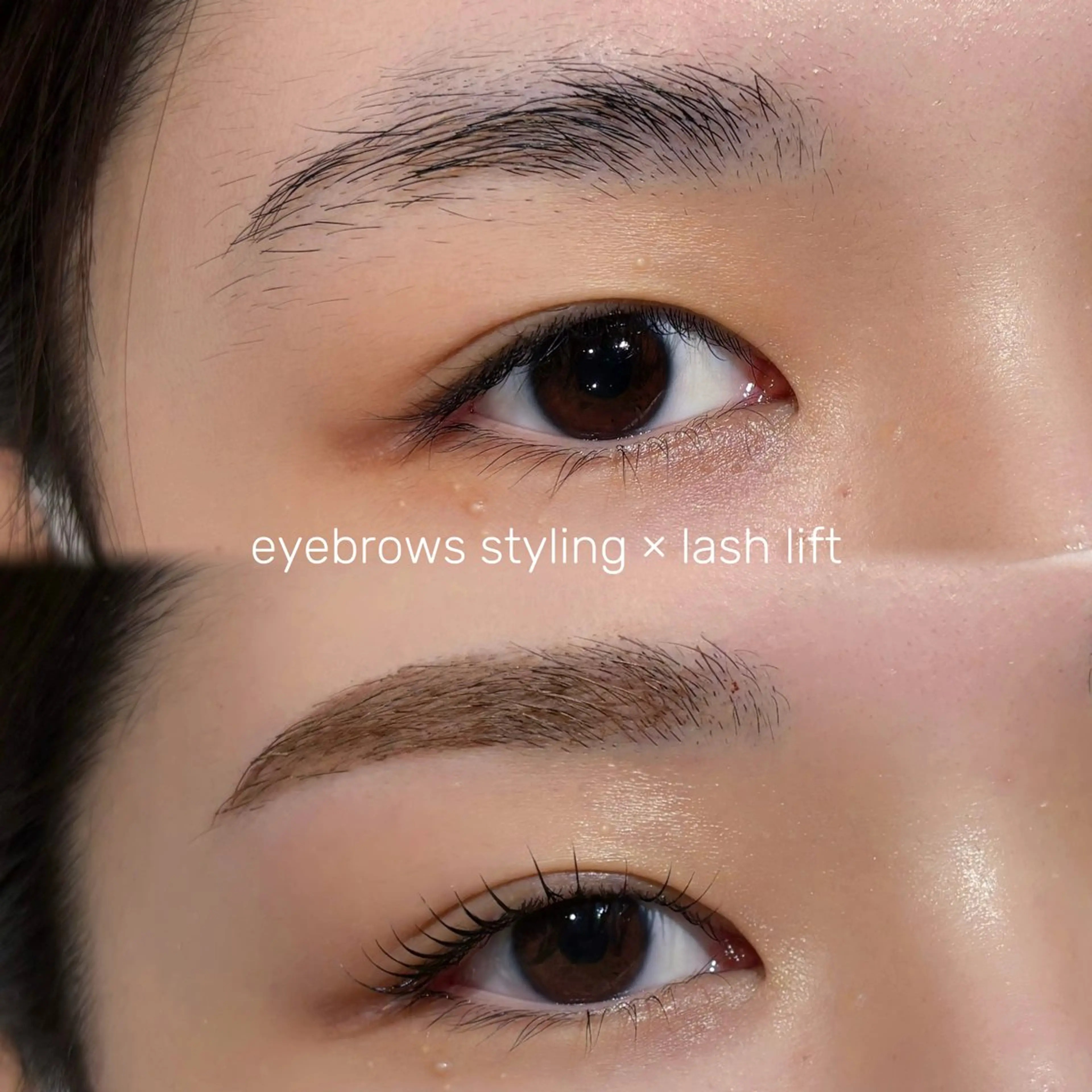 🥣⚪️🔵まつげパーマ+アイブロウスタイリングの写真