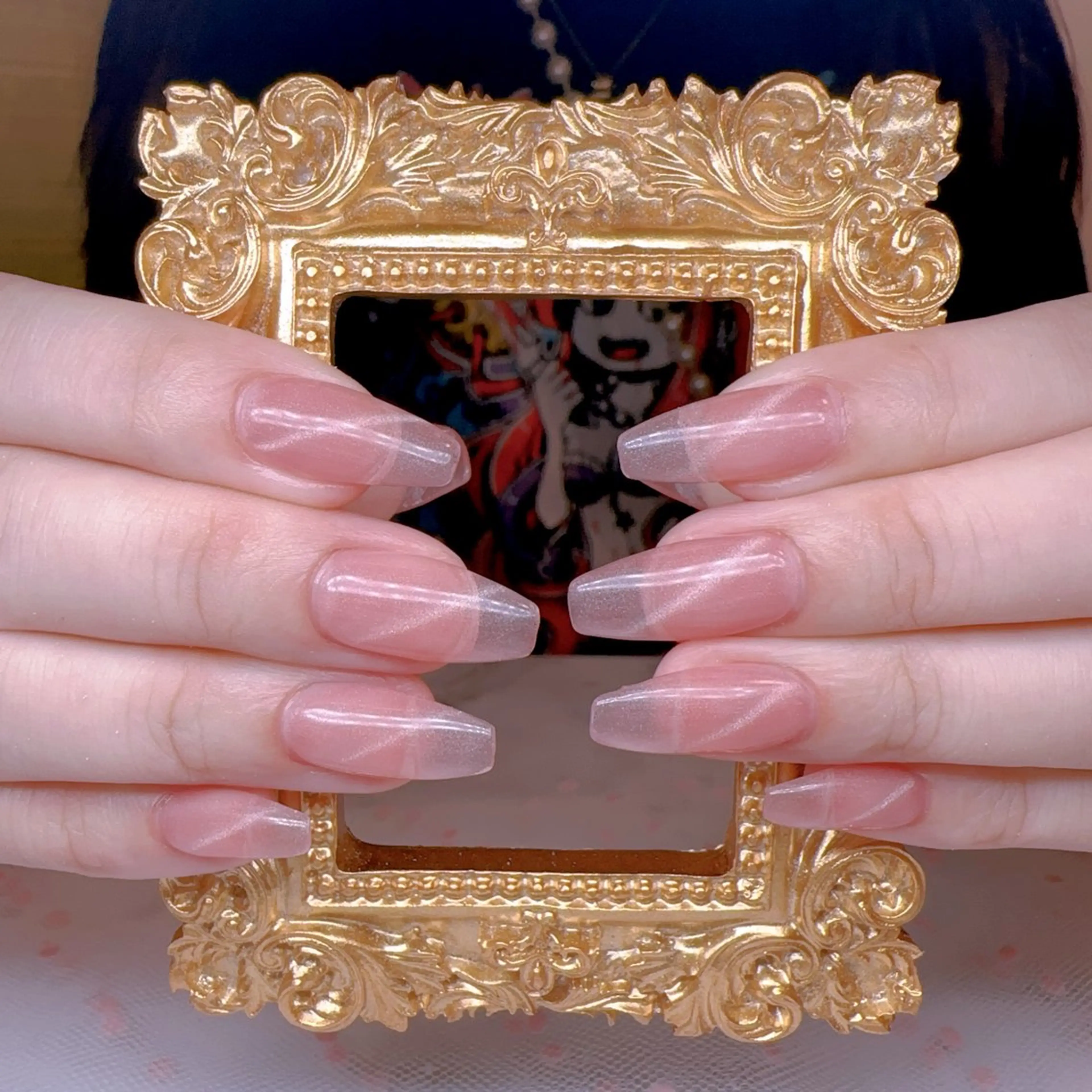 ネイル オーロラネイル 長さ出し フットネイル 韓国ネイル ラメ(グリッター) ハンドネイル Belle nail salon 新小岩のネイルデザイン