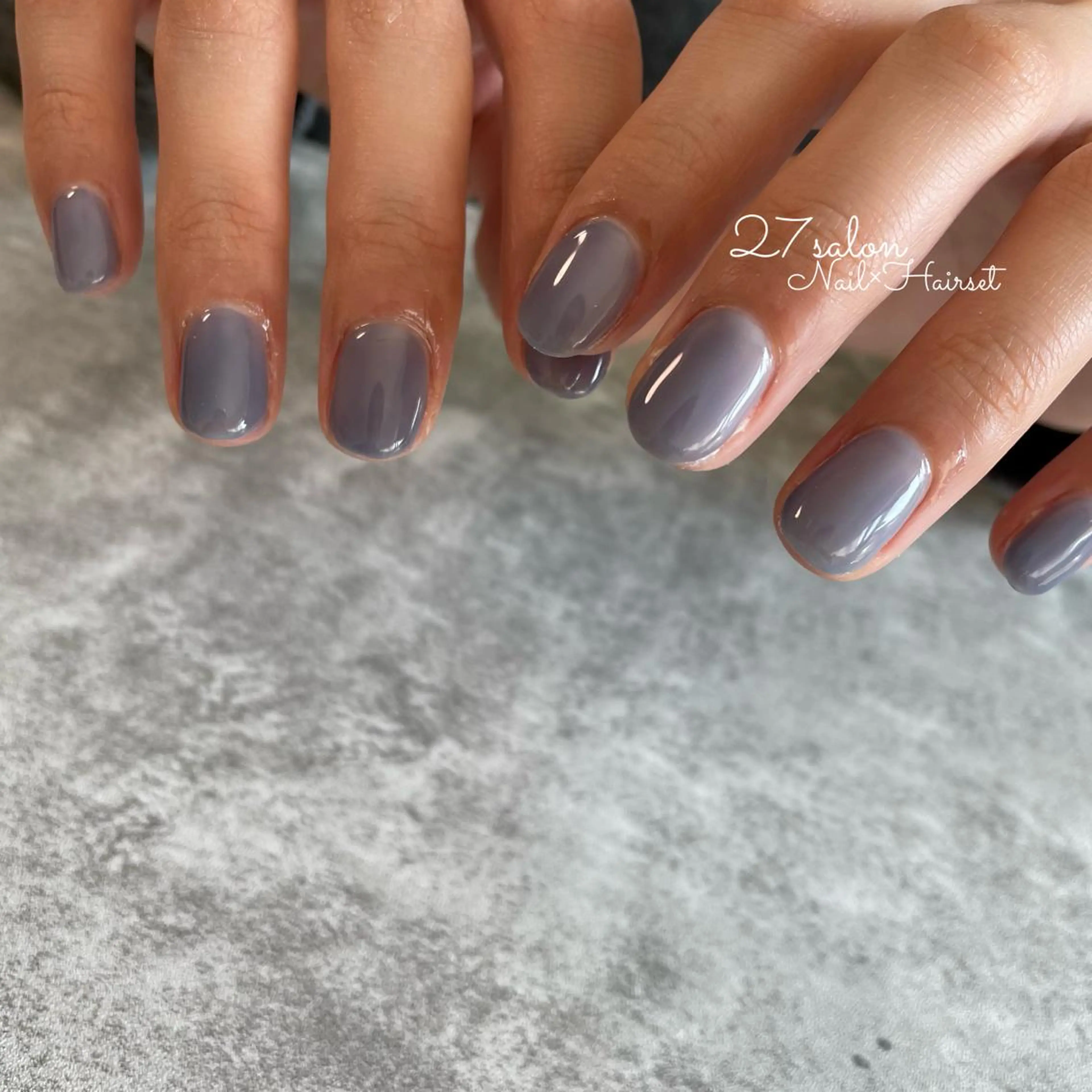 ネイル ブルー クリアネイル 27salon yuinaのネイルデザイン