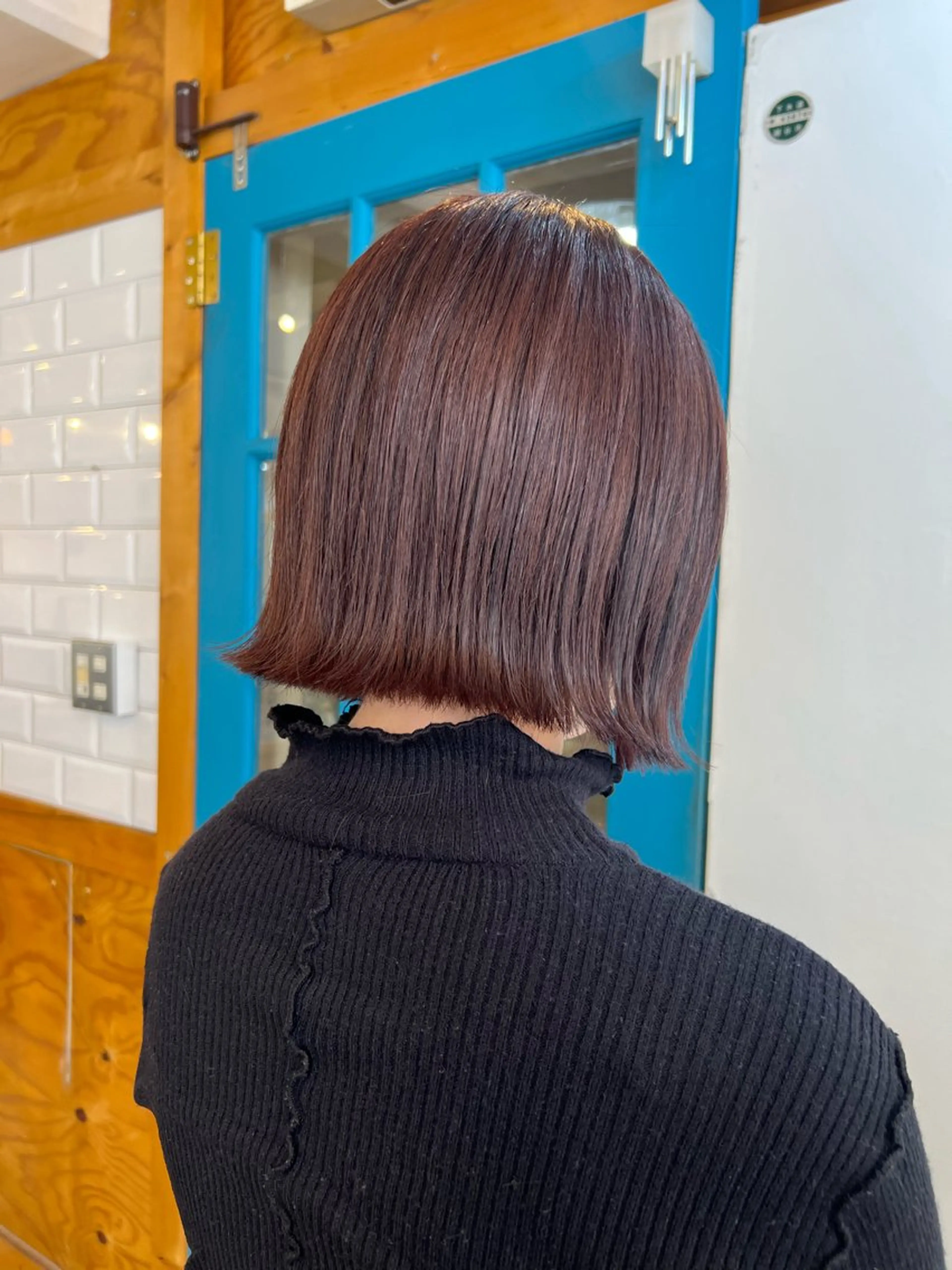 ショート カラー デザインカラー イヤリングカラー ハイライトカラー ボブ 顔周りカット KANA/ボブ/ インナーカラー/艶髪のヘアスタイル