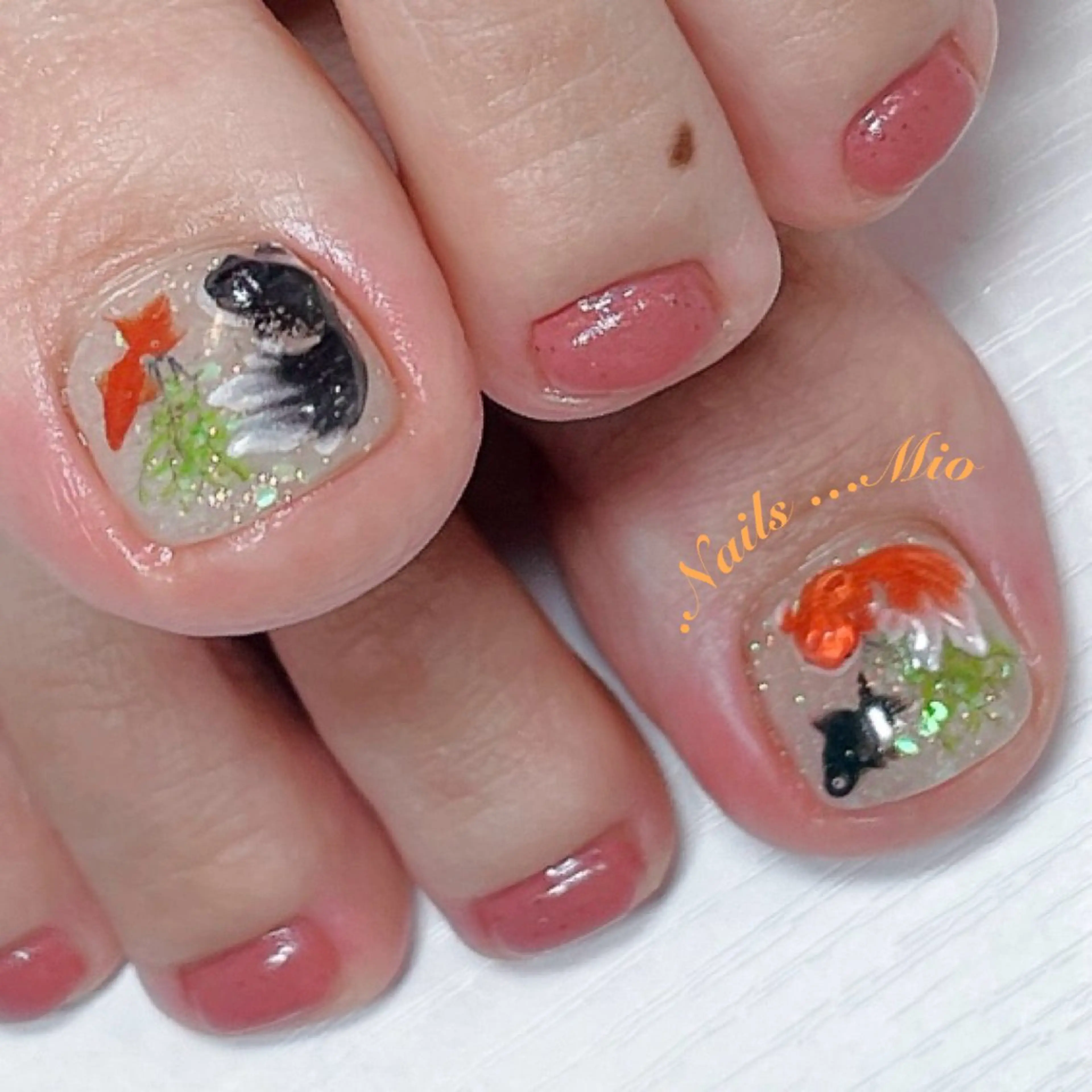 ネイル アートネイル フットネイル ジェルネイル ワンカラーネイル .Nails Mio 赤羽西ネイルサロンのネイルデザイン