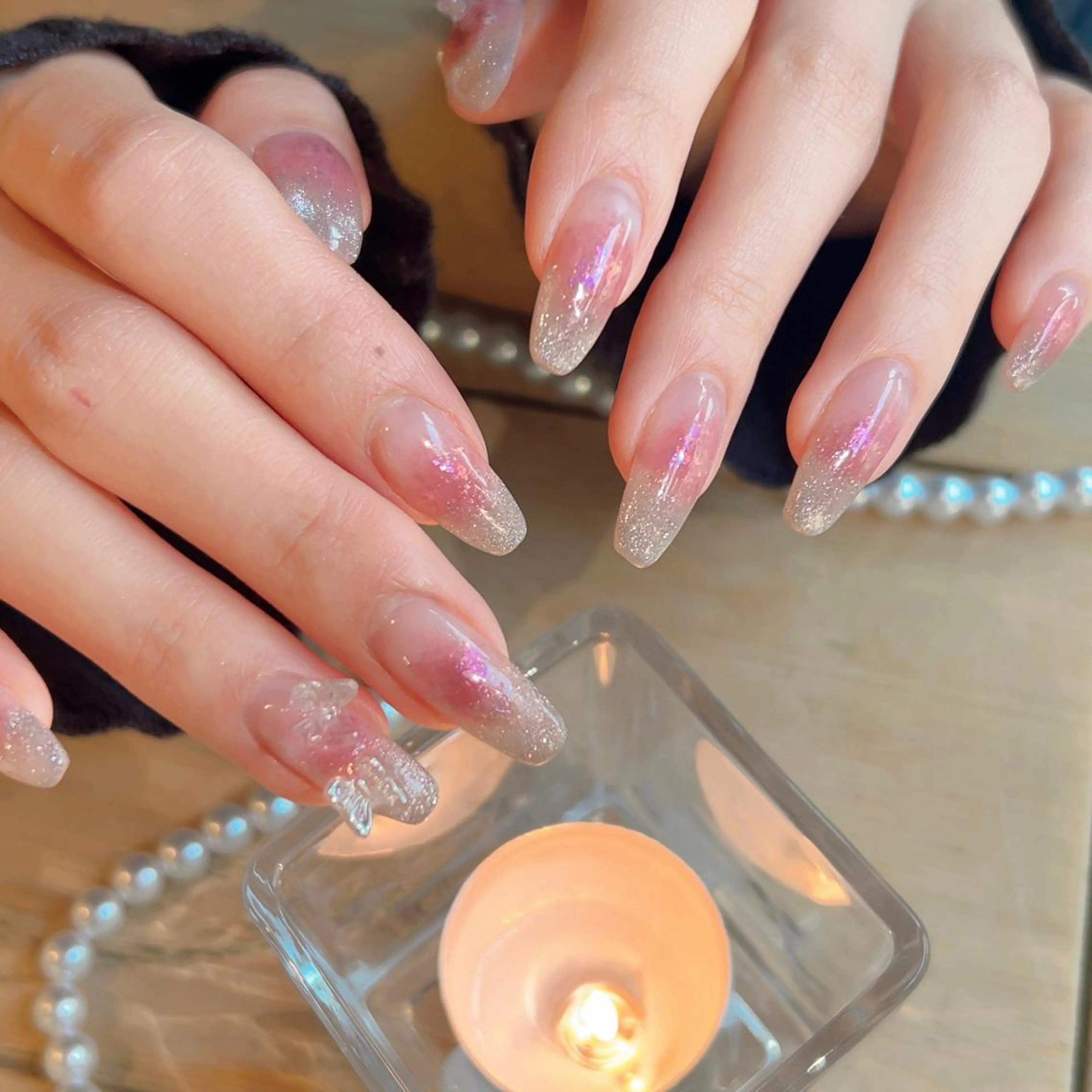 ネイル チークネイル フレンチネイル マグネットネイル マグネットフレンチ private EMILIA/横浜のネイルデザイン