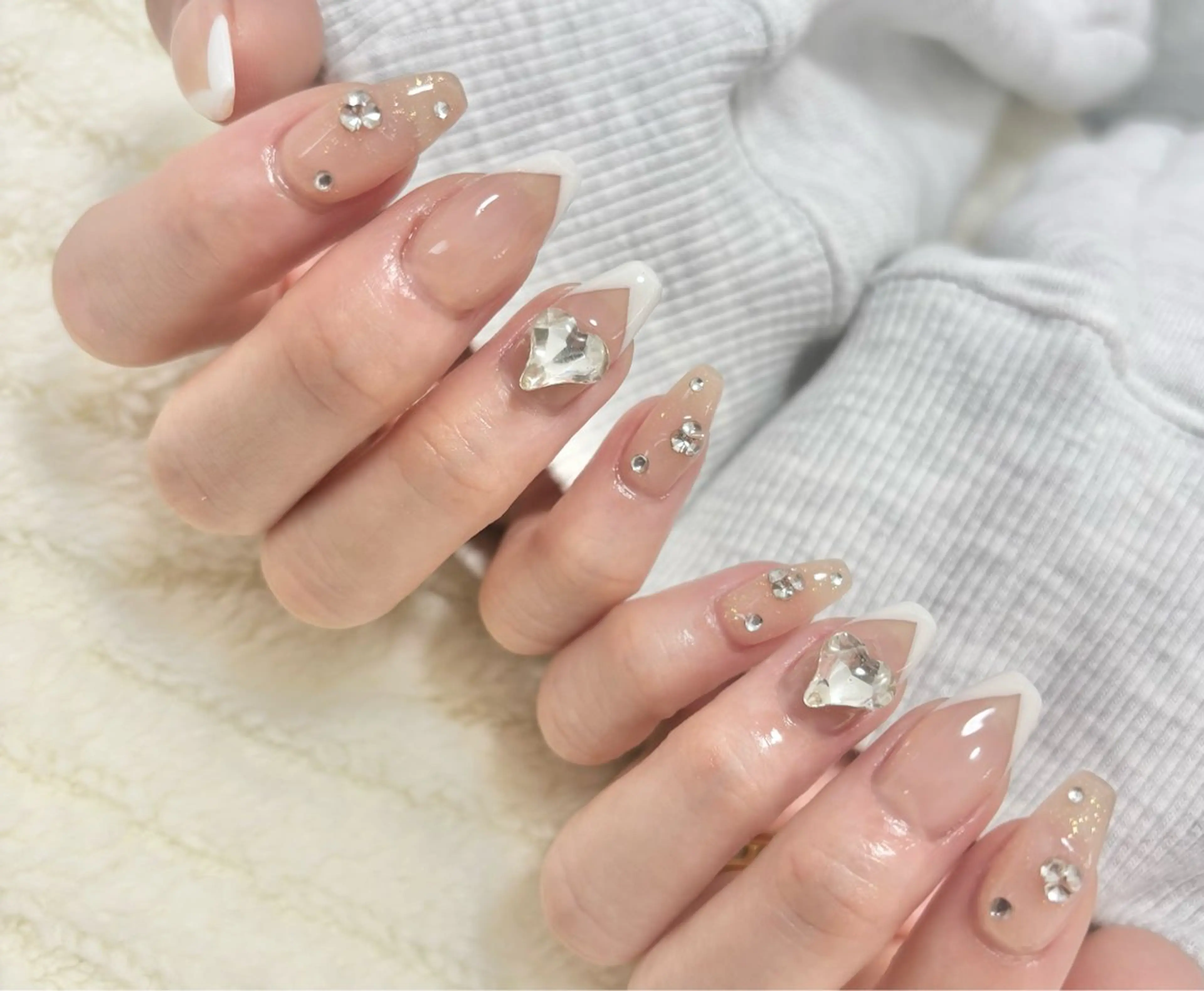 ネイル フレンチネイル 持ち込み わたなべ さやかのネイルデザイン