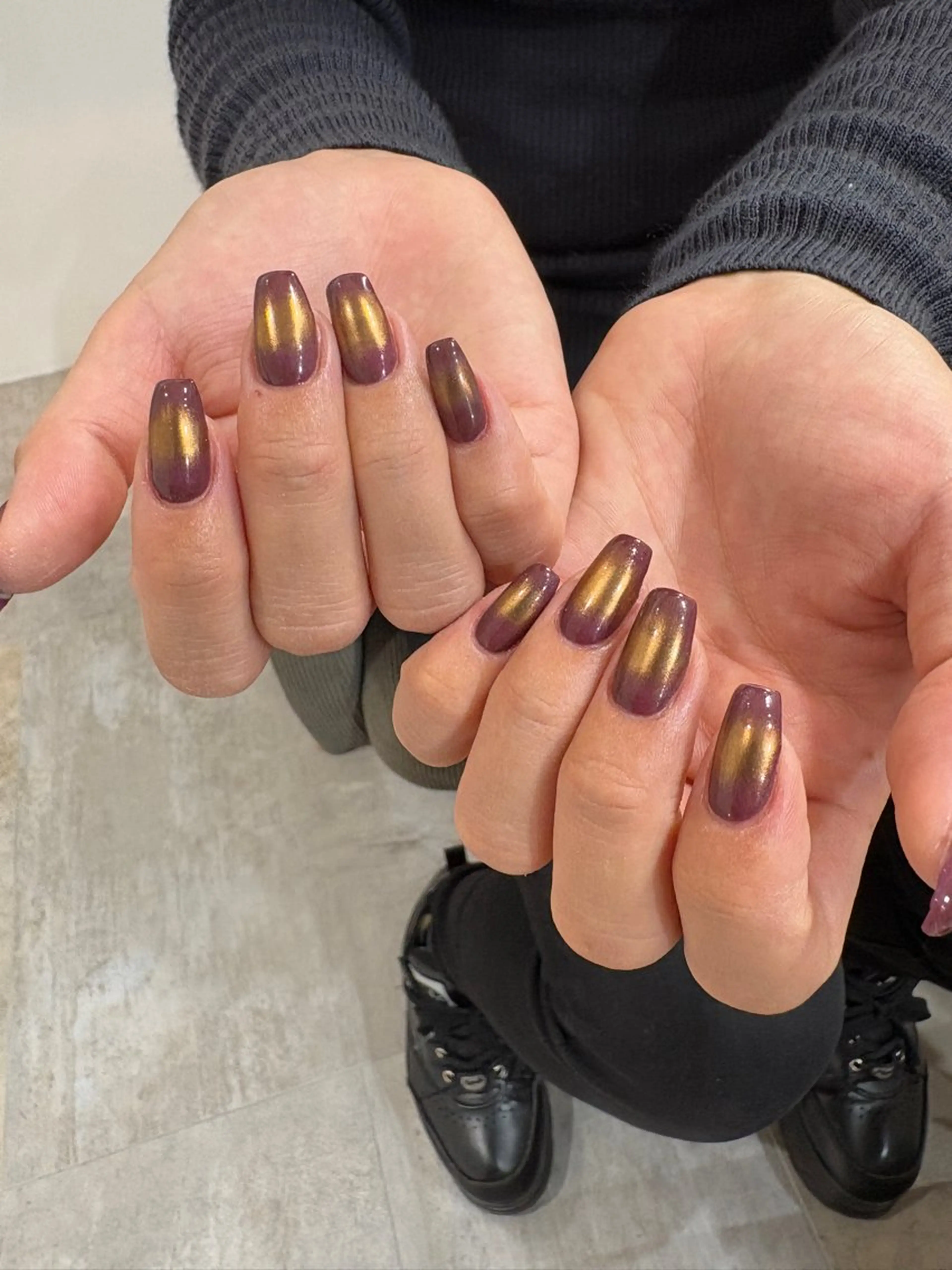 ネイル ミラーネイル ニュアンスネイル Rlash & r.nail BYα所属・r.nail BYa 菜央のネイルデザイン