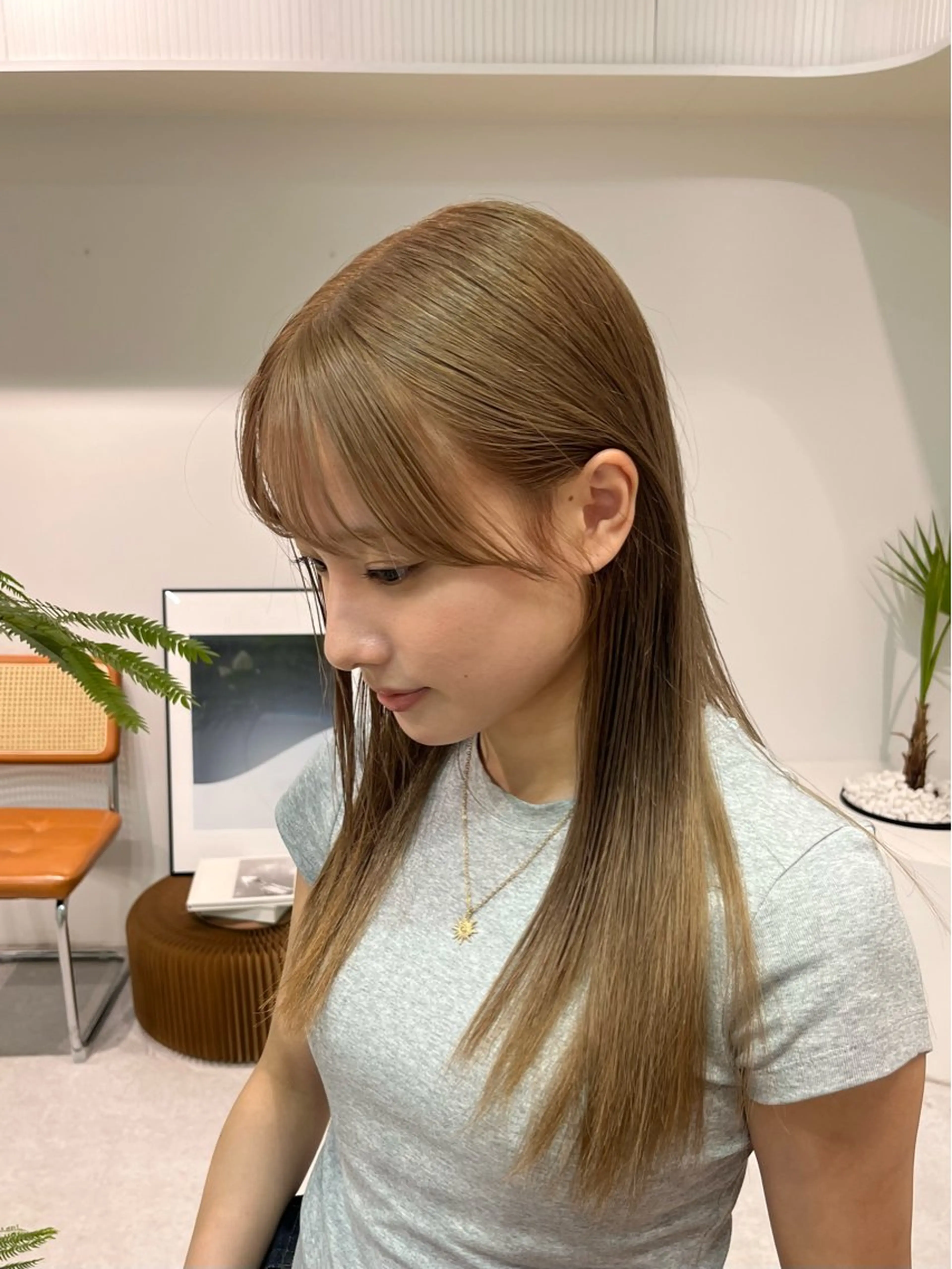 ミディアム カラー カット ヘアカラー トリートメント ヘアセット 🌿似合わせ透明感 カラー松本朋幸🌿のヘアスタイル