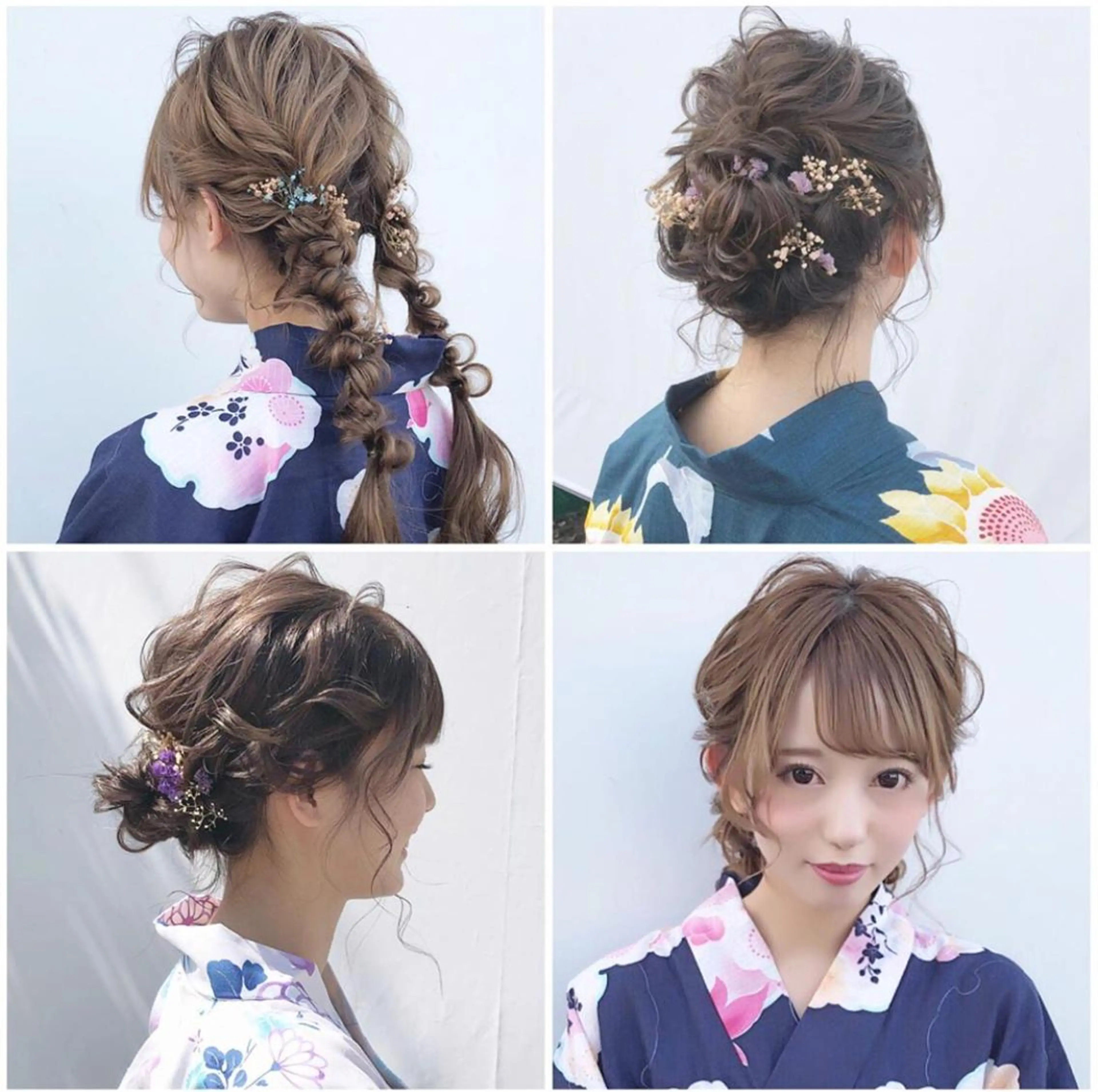 セミロング カラー ヘアアレンジ 浴衣 ヘアセット autre所属・大久保 ひでなりのヘアスタイル