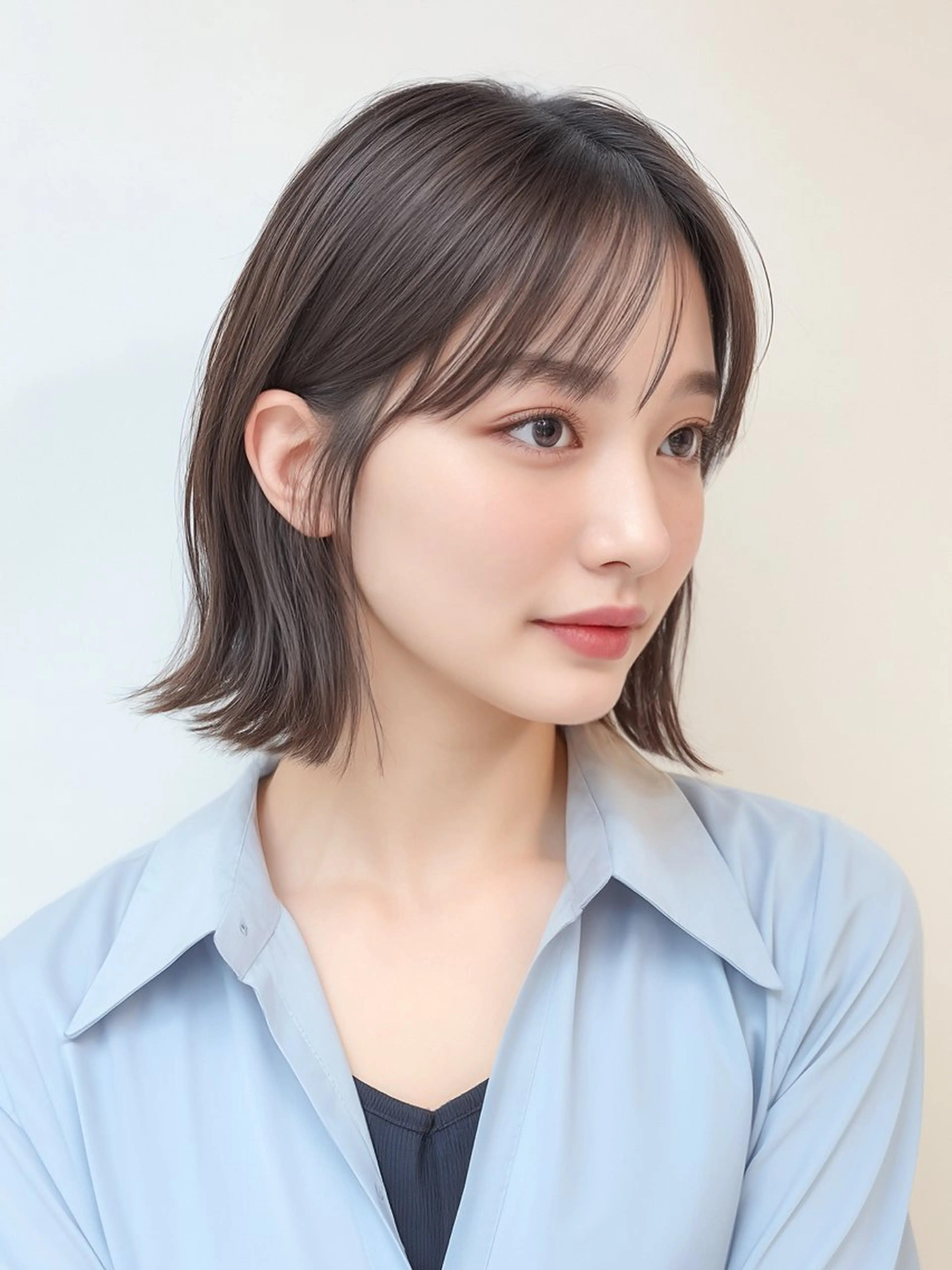 ショート カラー カット ヘアカラー トリートメント 莉乃/縮毛矯正/髪質 改善/艶カラーのヘアスタイル