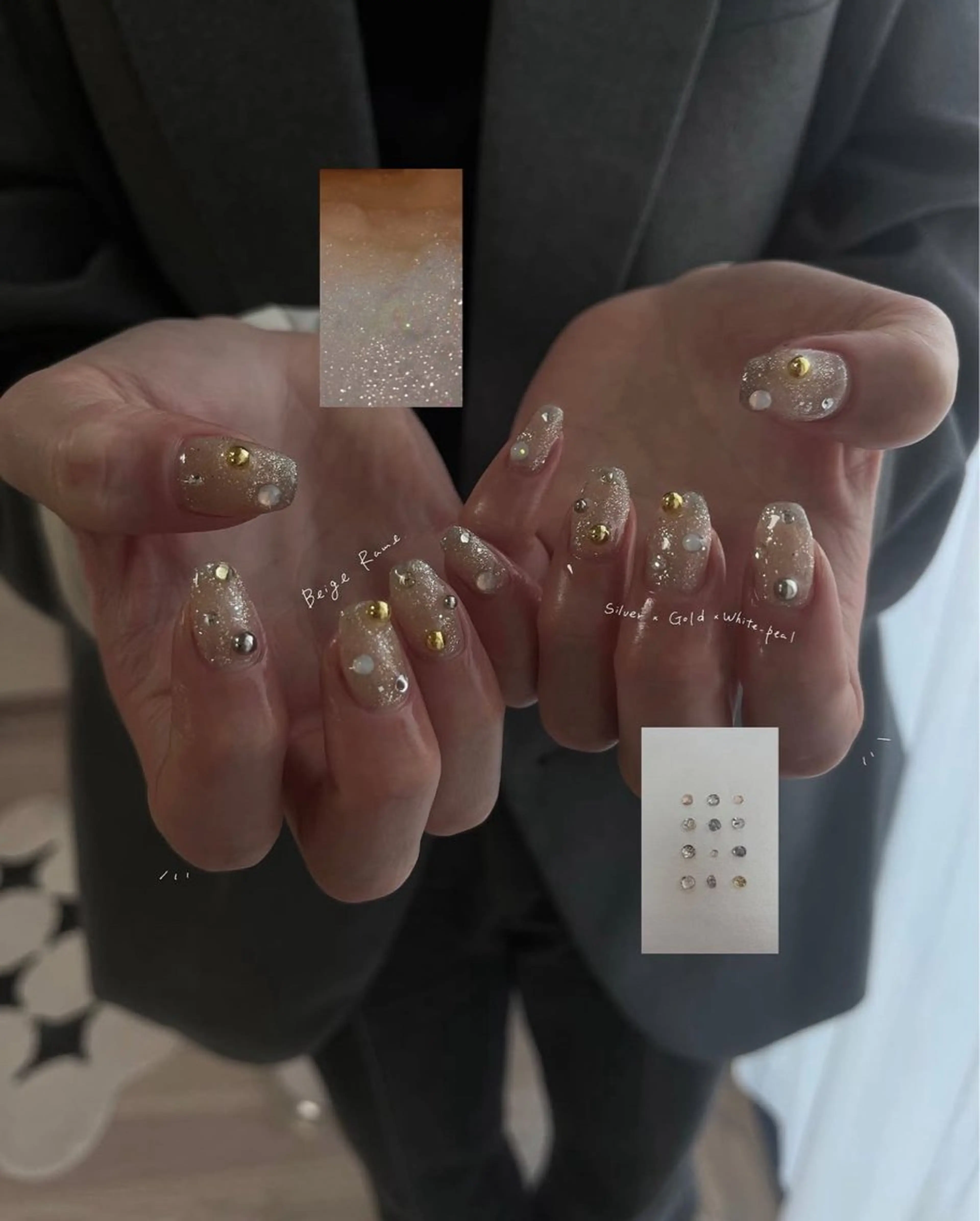 ネイル 氷ネイル・うるうるネイル ラメ(グリッター) ニュアンスネイル 春ネイル 冬ネイル ハンドネイル &. momoのネイルデザイン