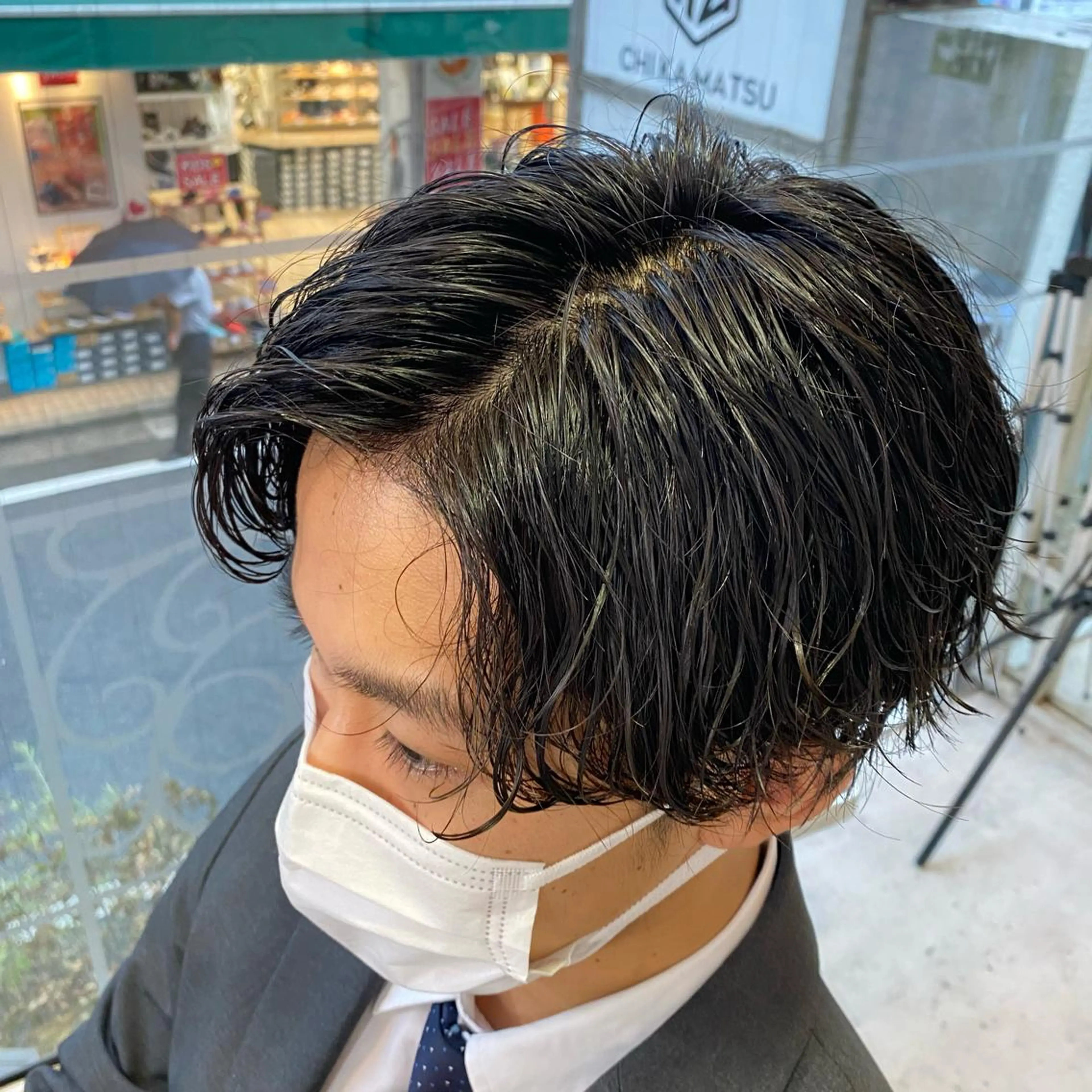 ショート パーマ メンズ カット 似合わせメンズ特化 渡辺尚暉のヘアスタイル