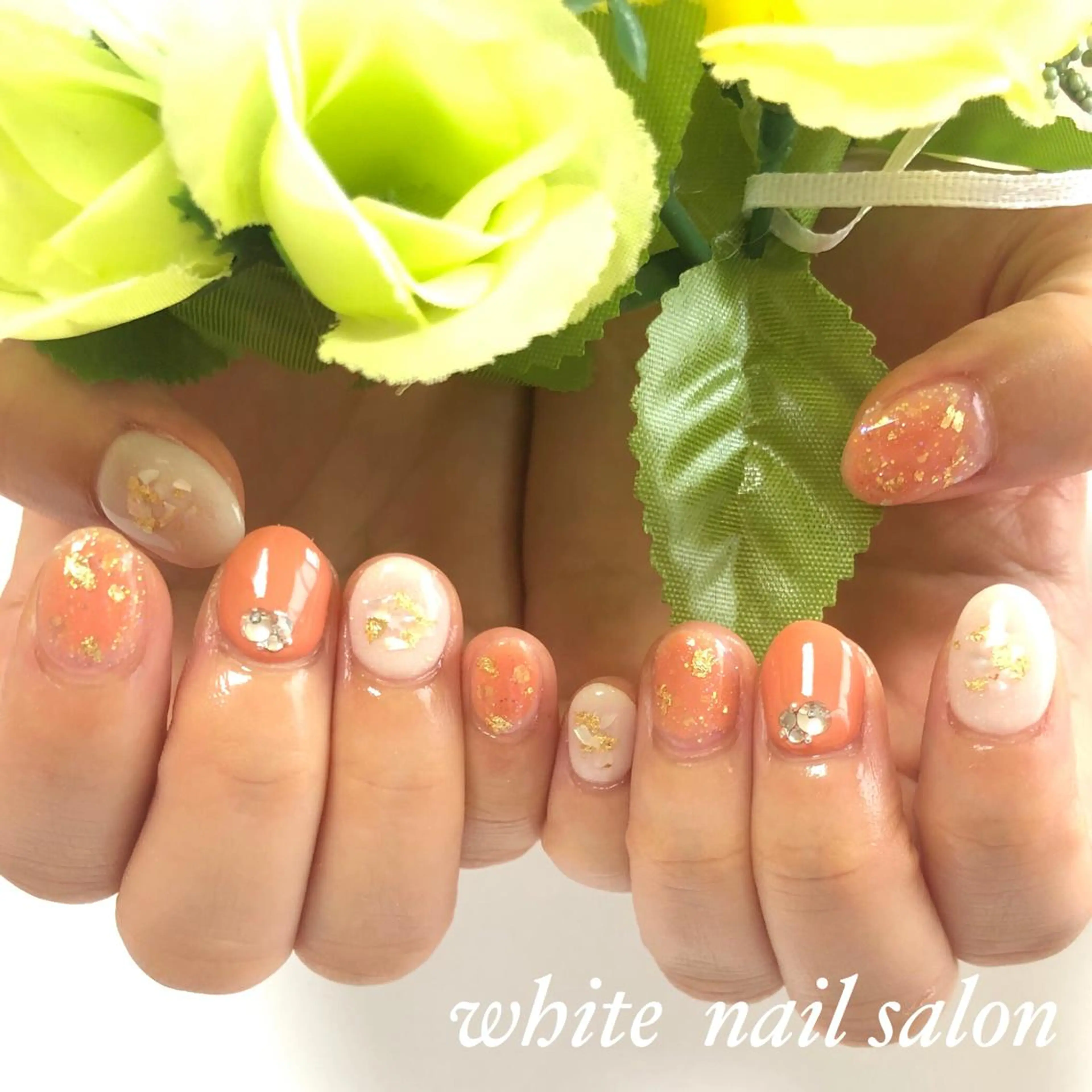ネイル アートネイル フットネイル フレンチネイル ジェルネイル ハードジェル ハンドネイル white nail salonのネイルデザイン