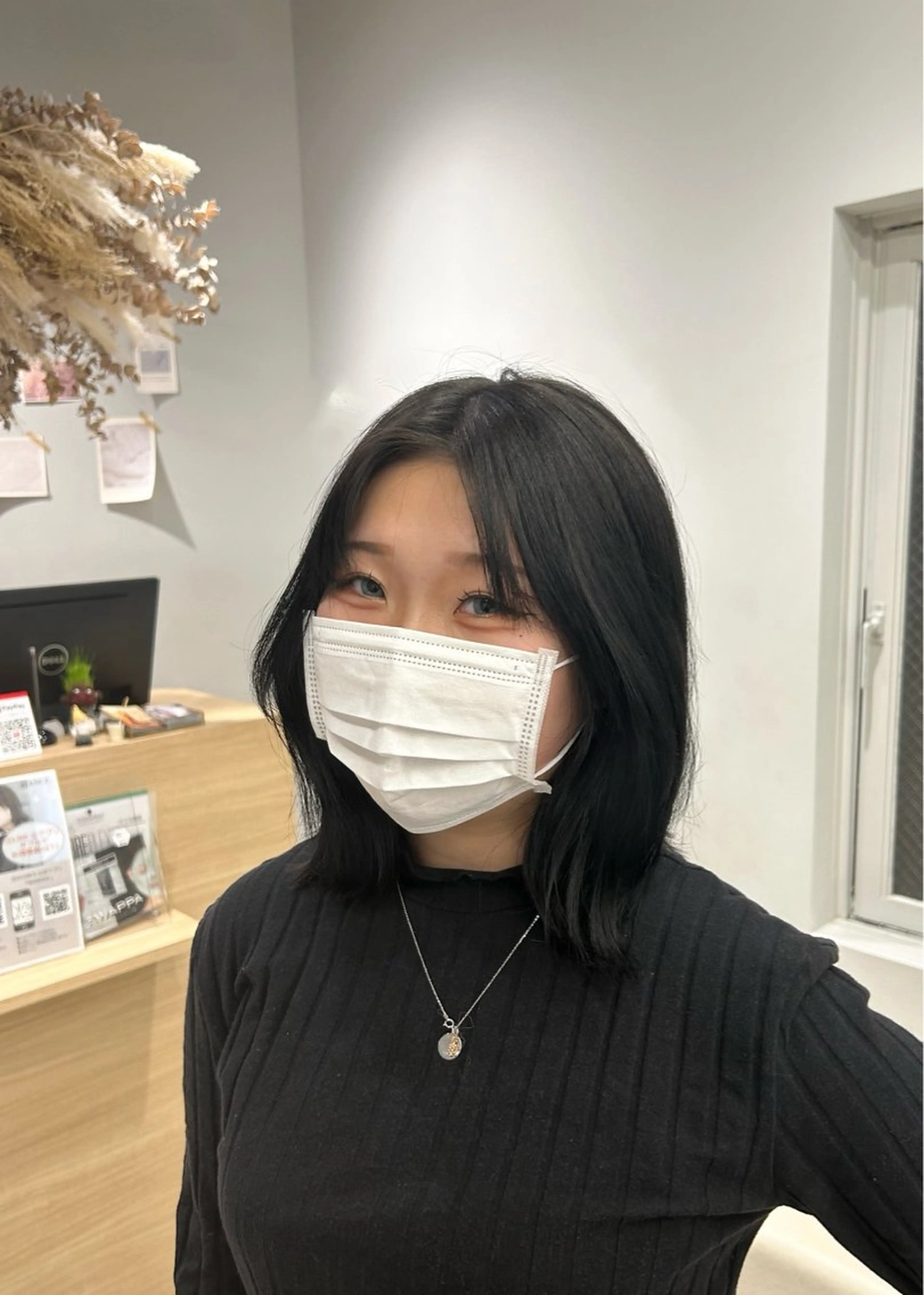 ミディアム ボブレイヤー ボブ 韓国風ヘア レイヤーカット Lien by kiitos所属・韓国ヘア×レイヤー カット/上田丈也のヘアスタイル