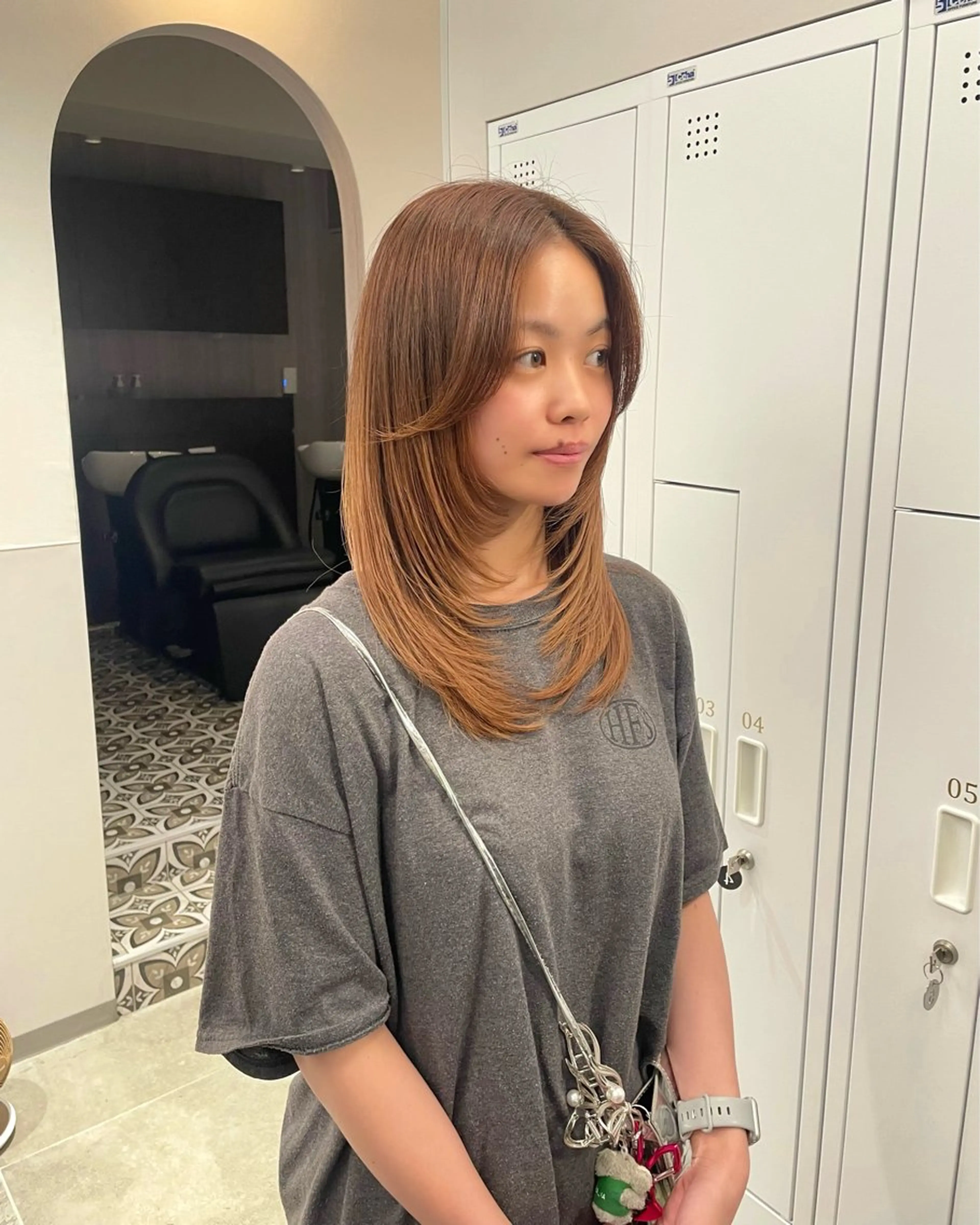 セミロング レイヤーカット カット 武田 清久のヘアスタイル