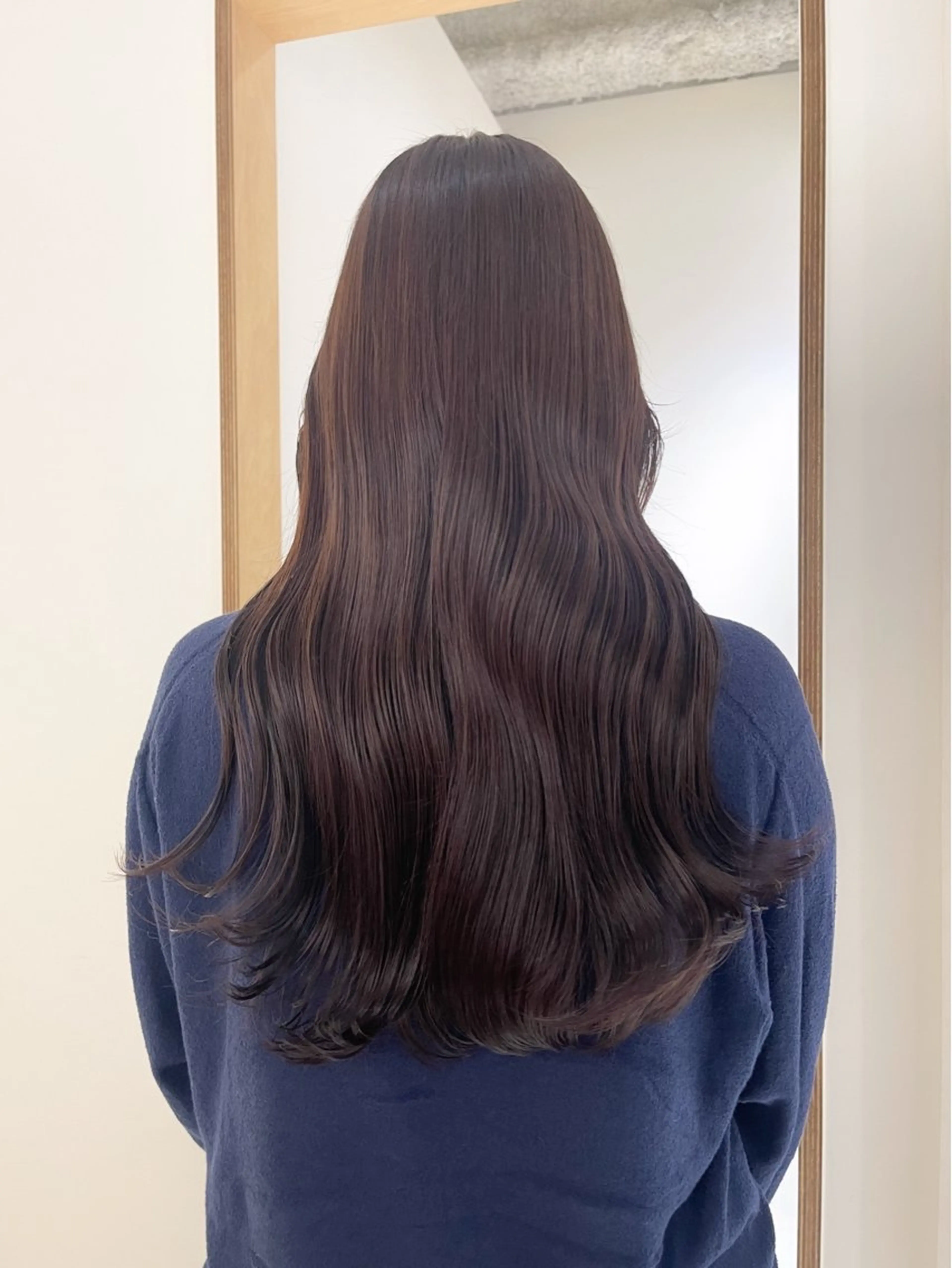 ロング カラー ブラウンカラー ラベンダーカラー カット ヘアカラー トリートメント 蜂須賀🐝縮毛矯正 ストレートパーマのヘアスタイル