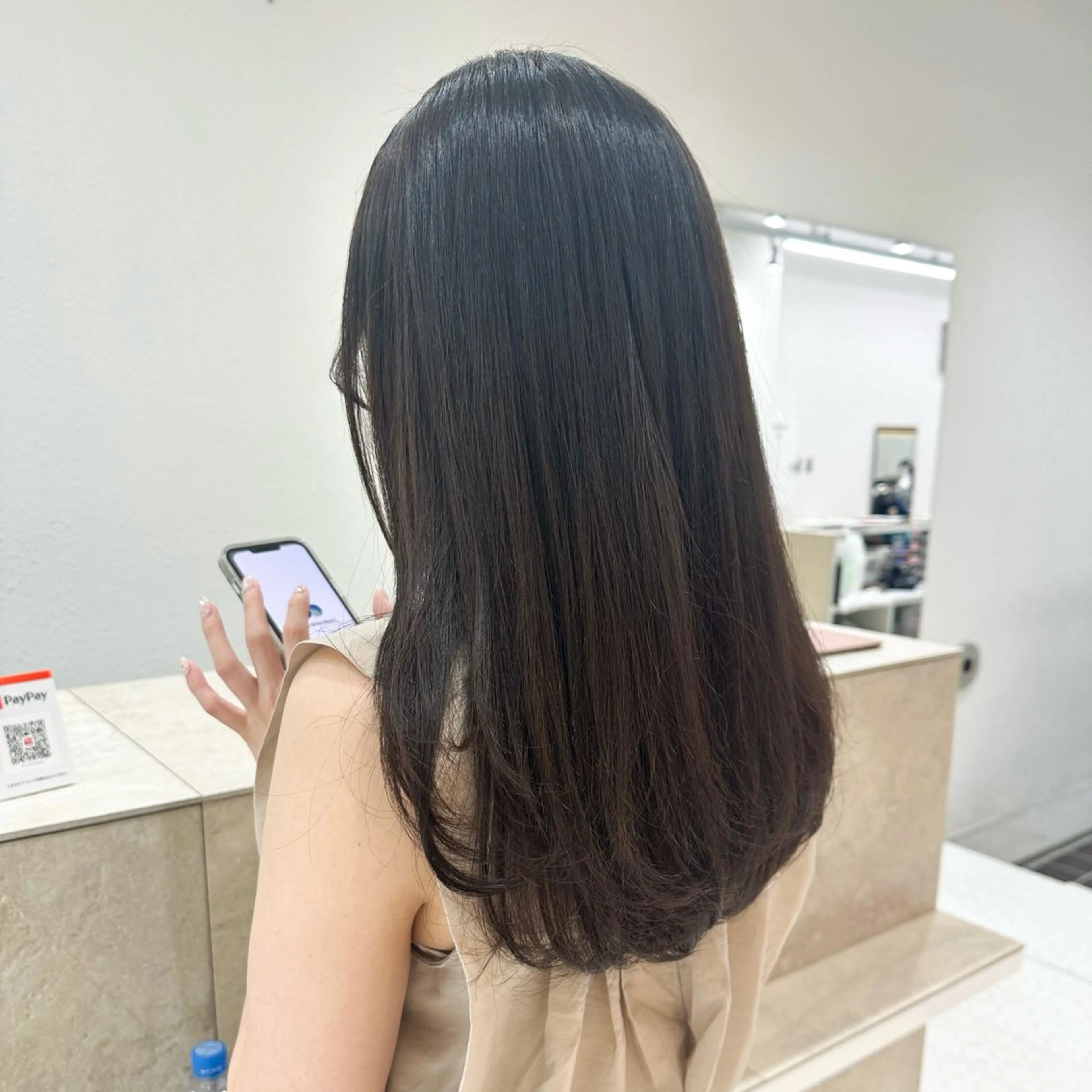 セミロング ヘアカラー 🎀透明艶カラー🎀 大橋美優🎀のヘアスタイル