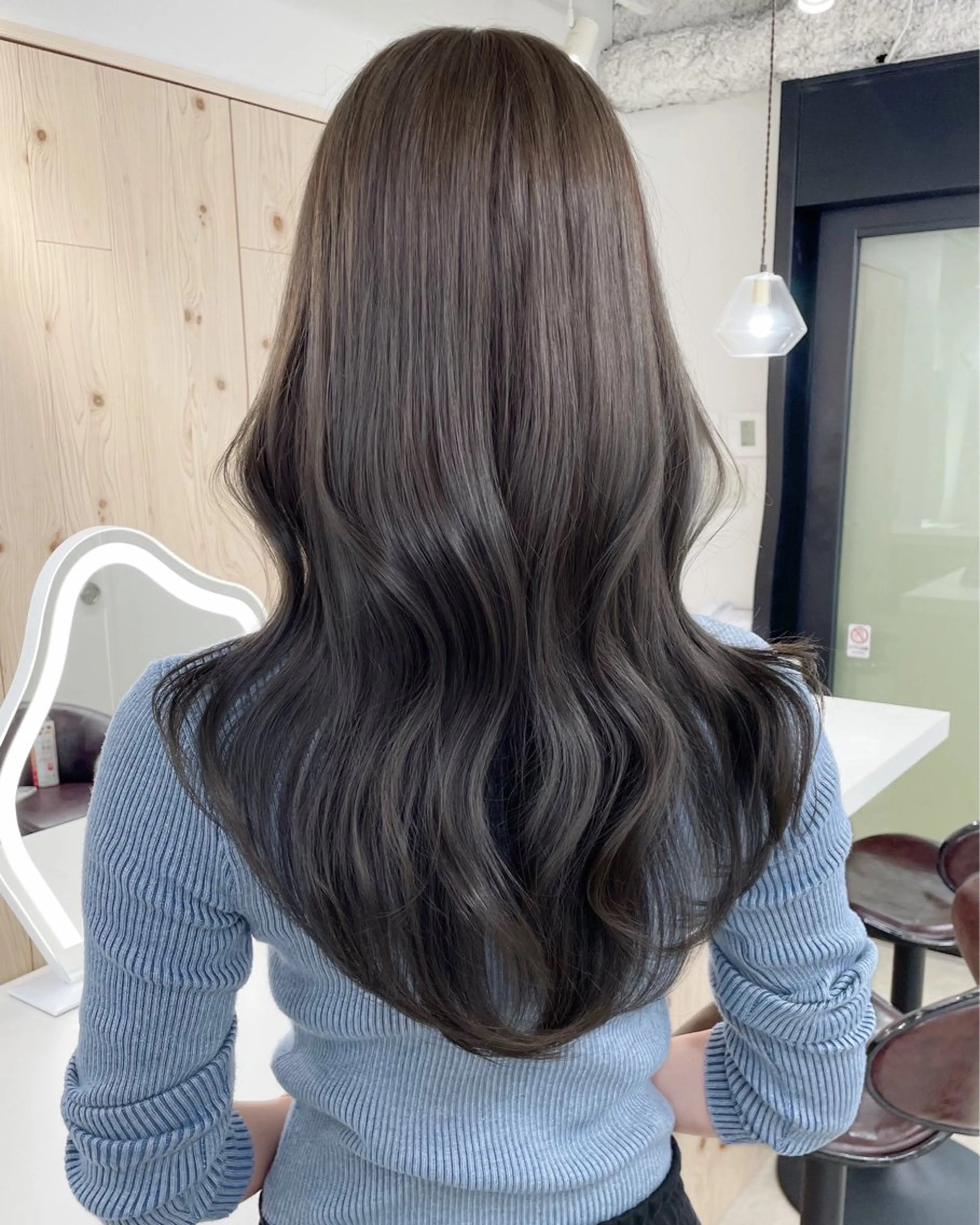 ロング カラー カット ヘアカラー トリートメント ヘアセット 新宿/韓国ヘア/ 髪質改善ストレートのヘアスタイル