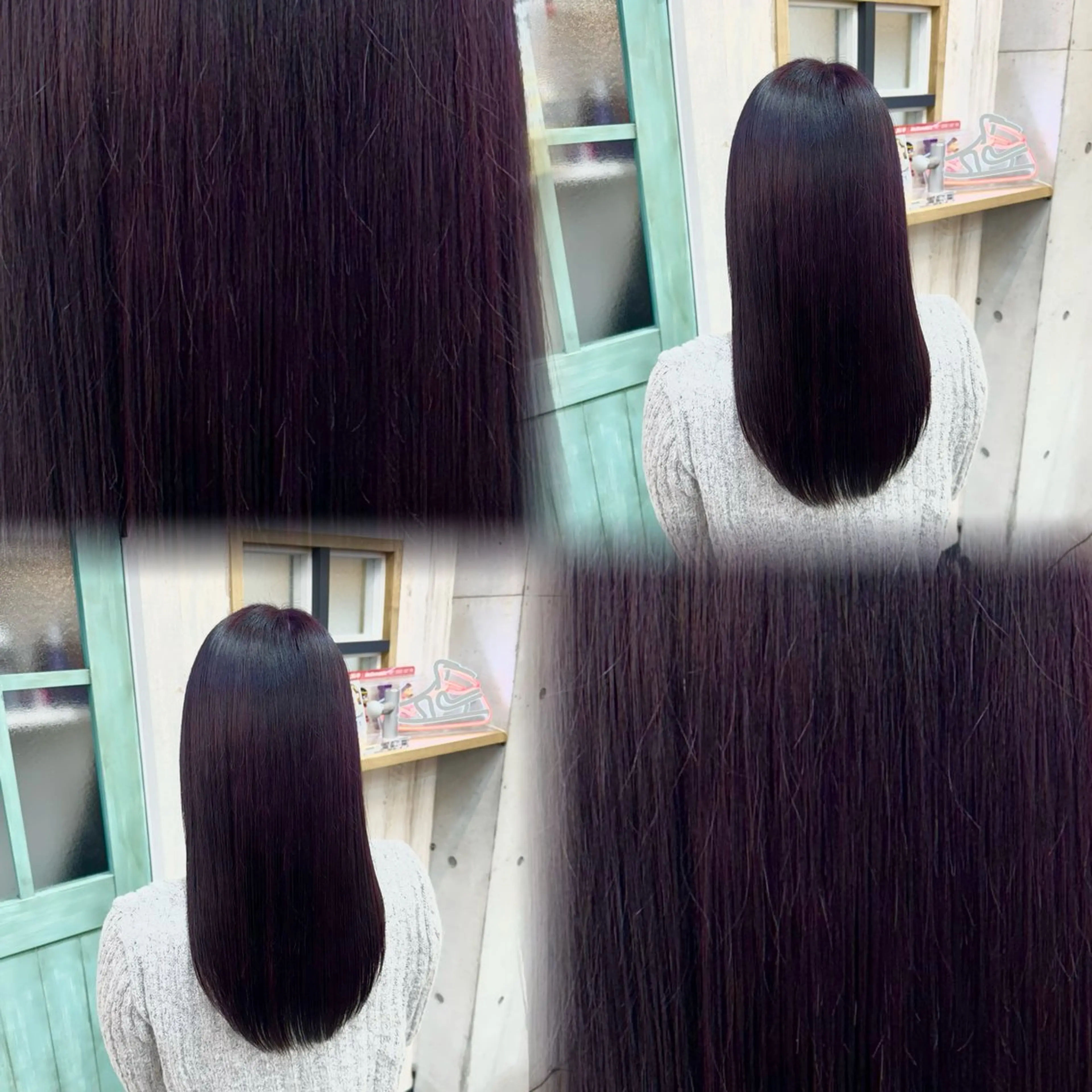 セミロング カラー ヘアカラー トリートメント 髙橋 李里亜のヘアスタイル