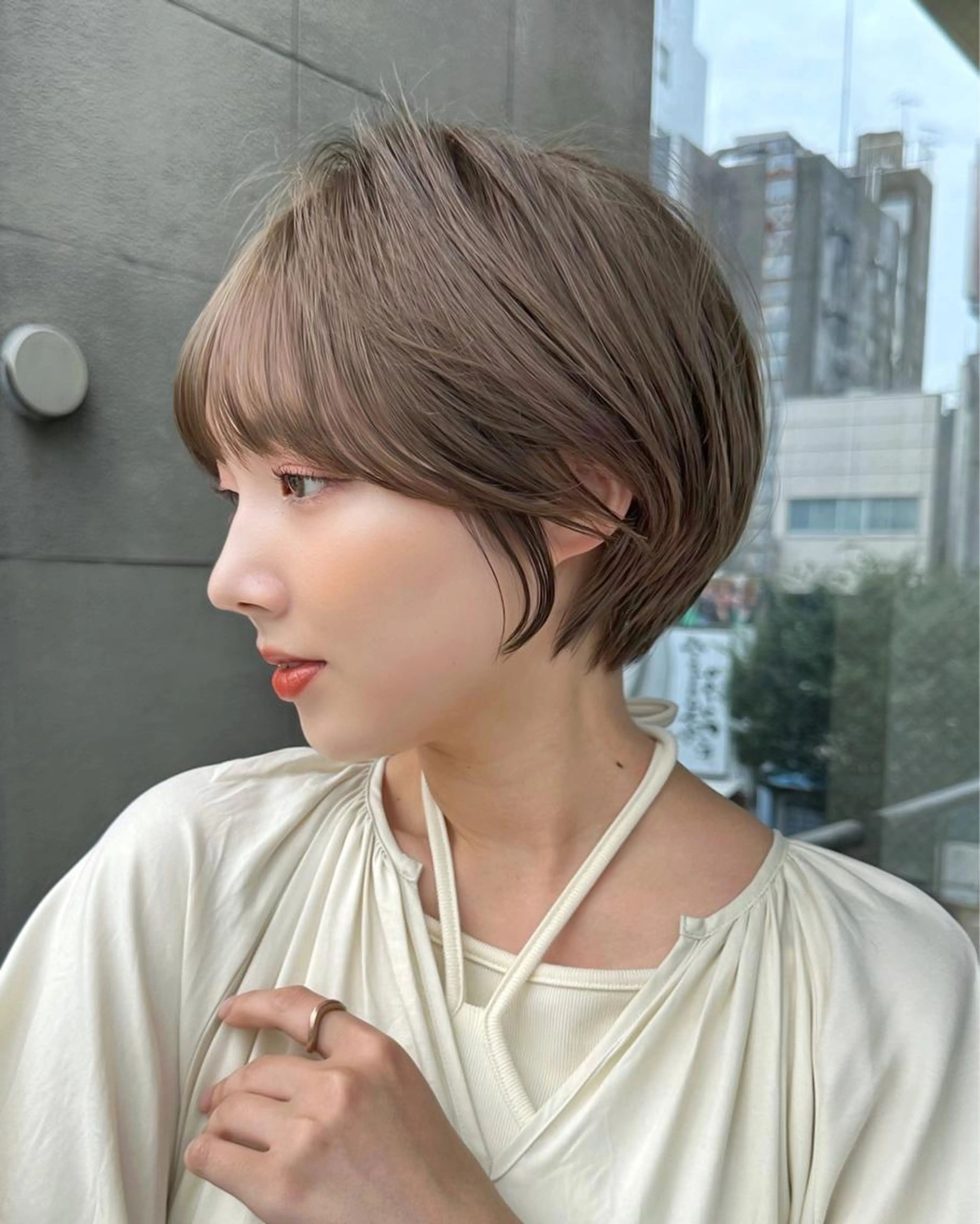 [💕平日限定クーポン💕]似合わせカット✨艶カラー💎ケアトリートント🌼#ショートヘア#韓国ヘアの写真