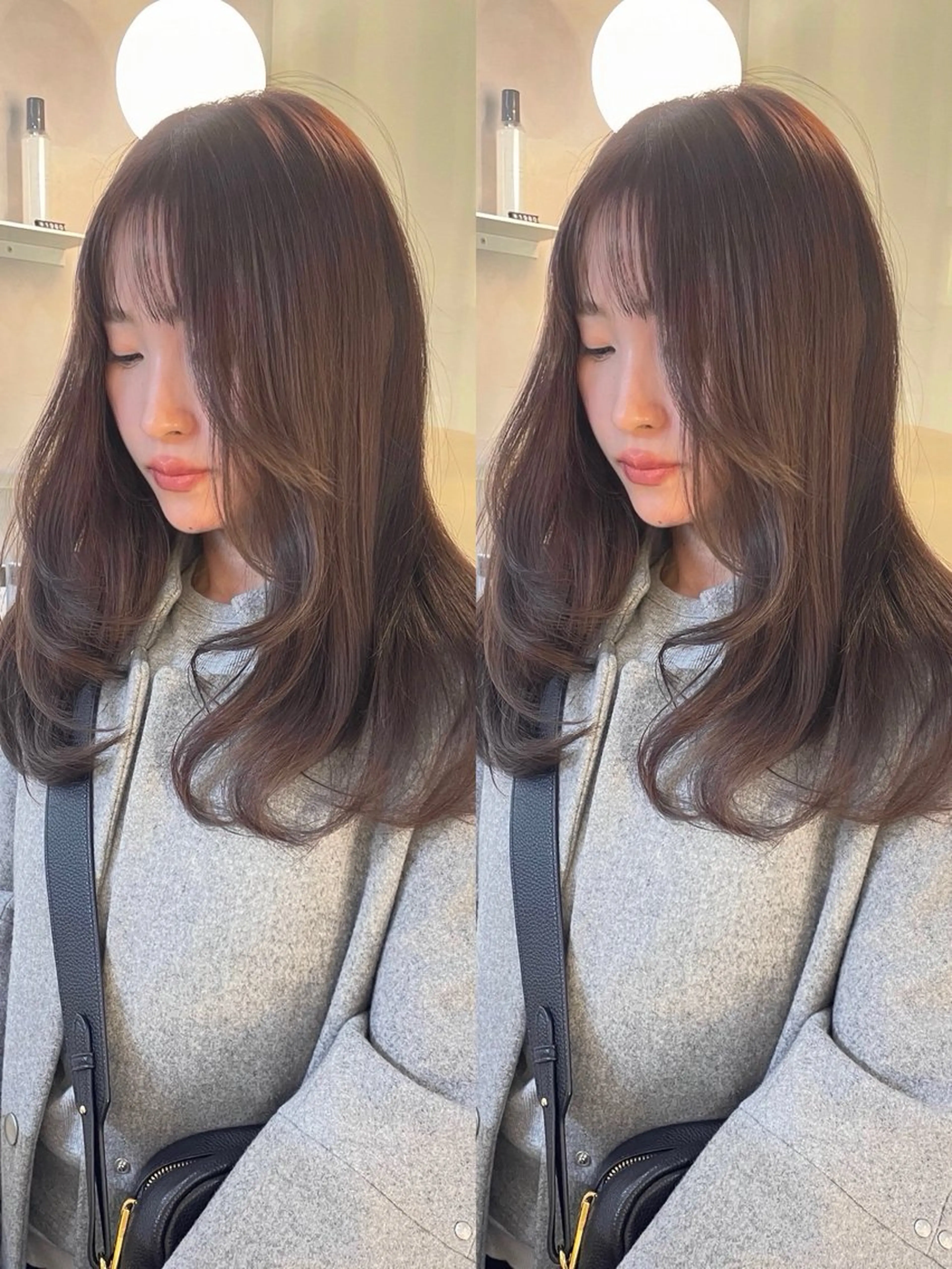 ロング カット ヘアカラー トリートメント ボブ/透明感カラー/ 赤み消し/髪質改善のヘアスタイル