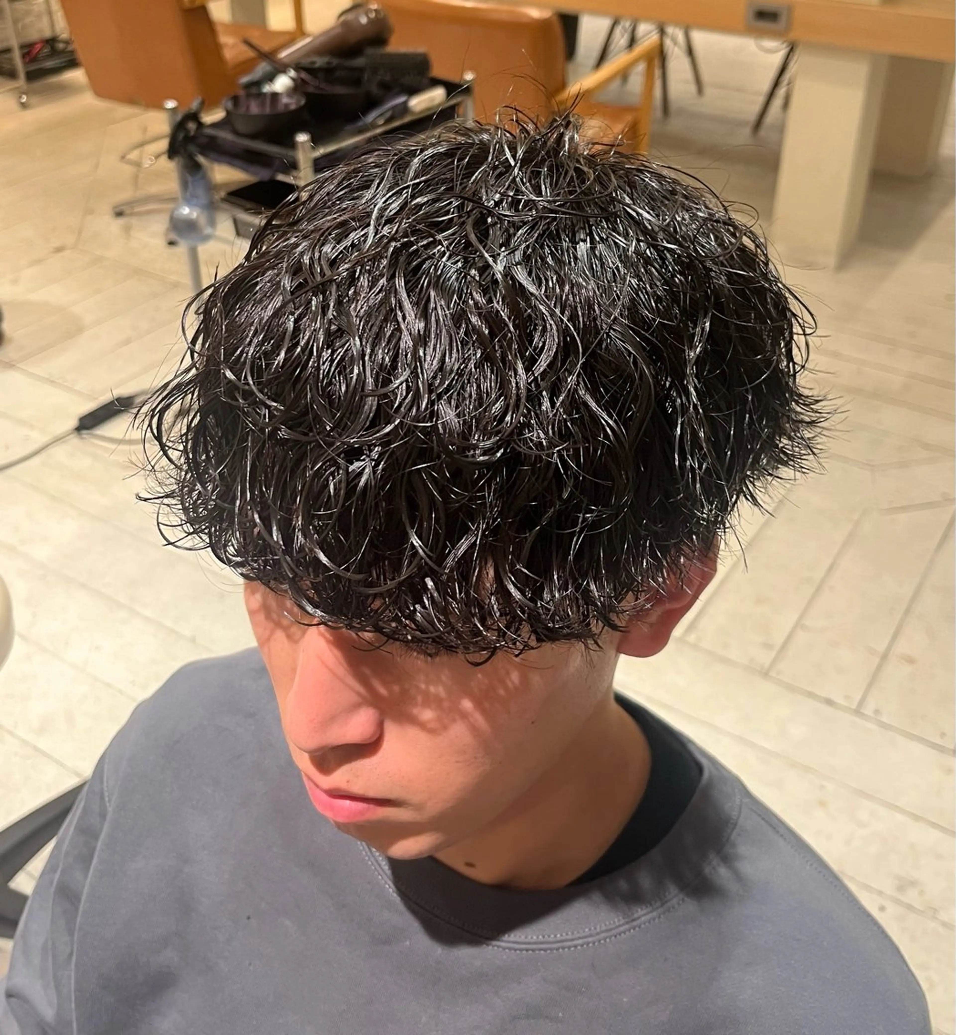 【営業後限定】メンズカット＋波巻きパーマの写真