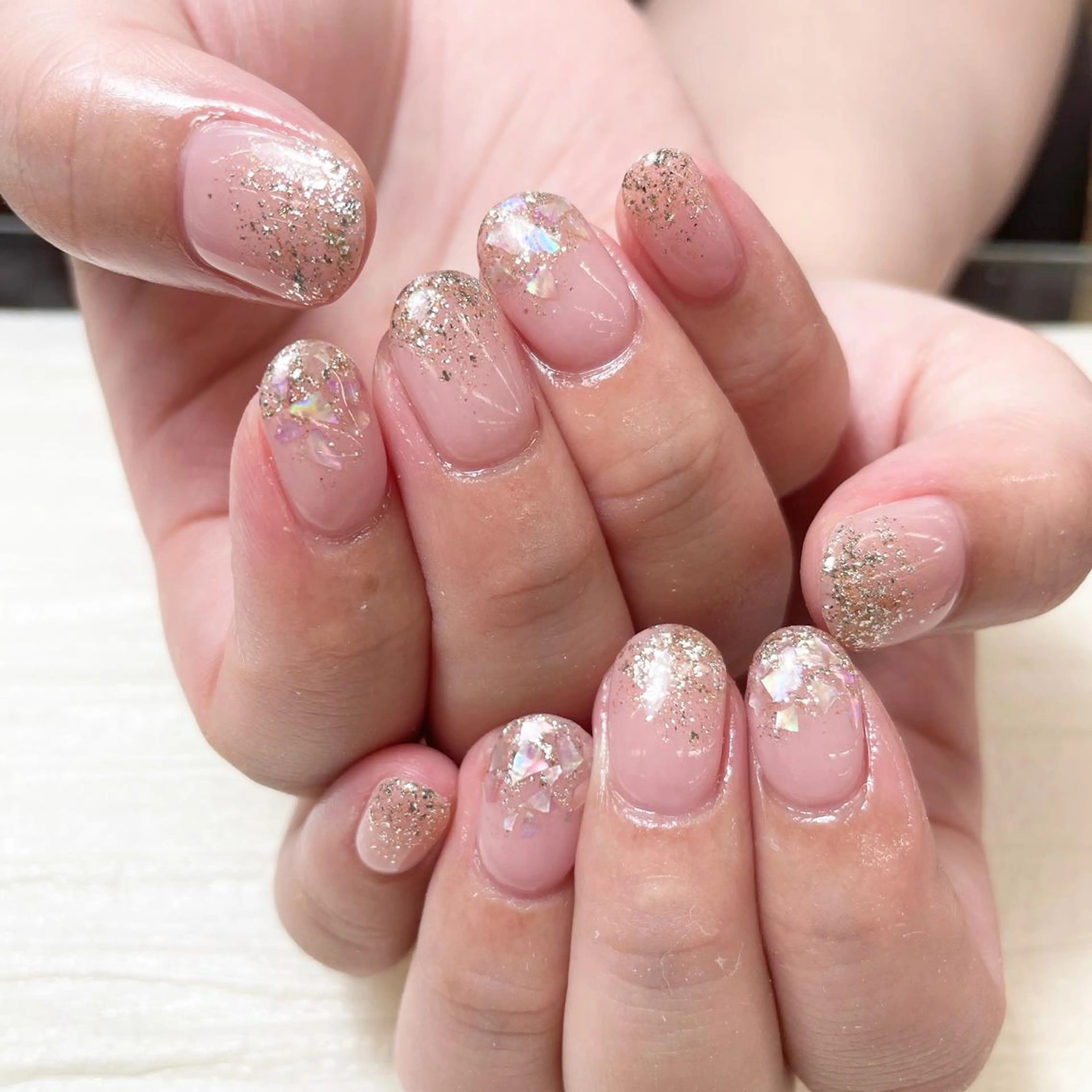 ネイル グラデーション ラメ(グリッター) ラメグラデーション Nail Blue512所属・Nailist MINORIのネイルデザイン