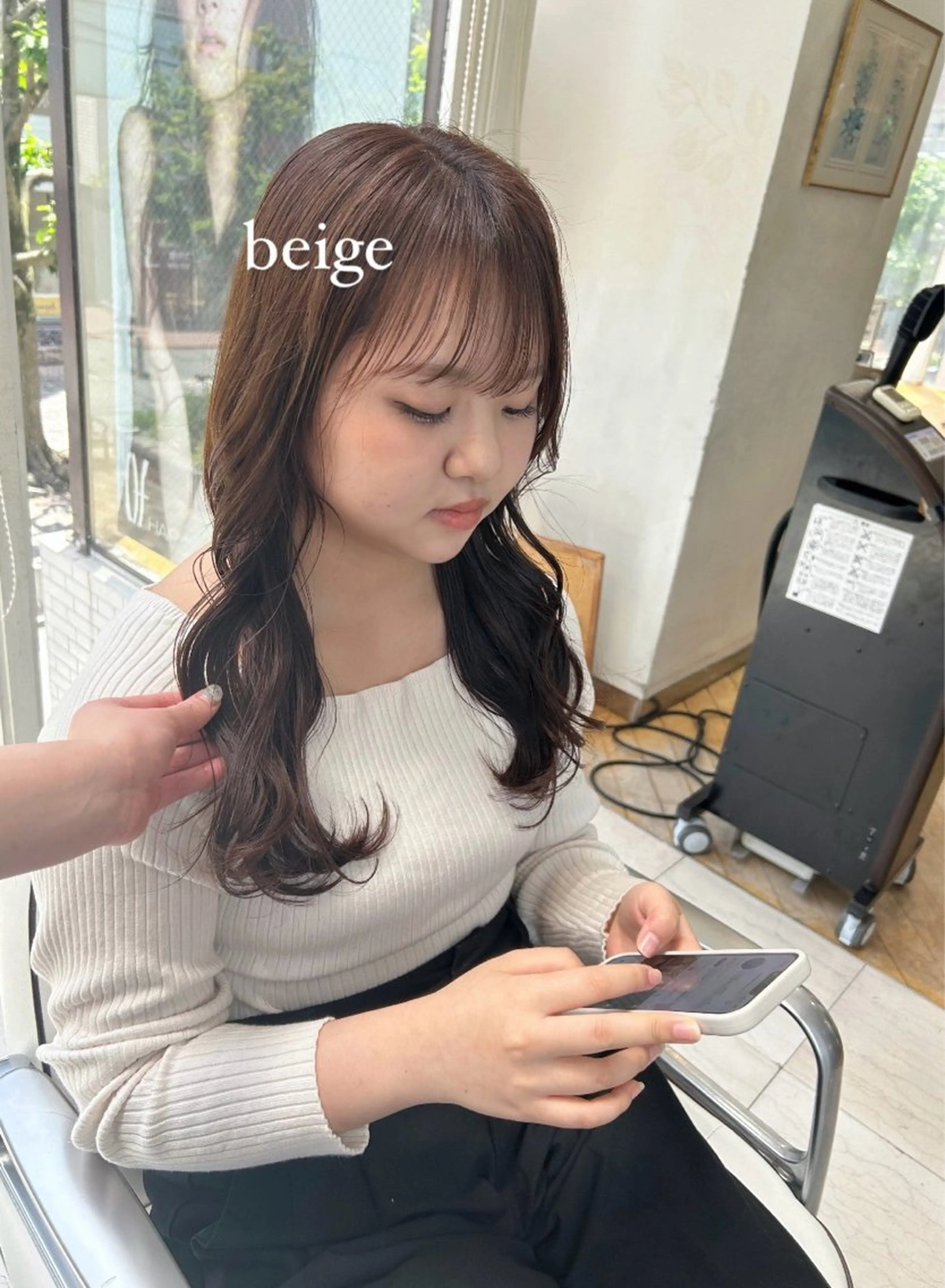 ロング カラー ベージュカラー ブリーチ ブリーチなしカラー ヘアカラー ありむらもえ/ 透明感カラーのヘアスタイル