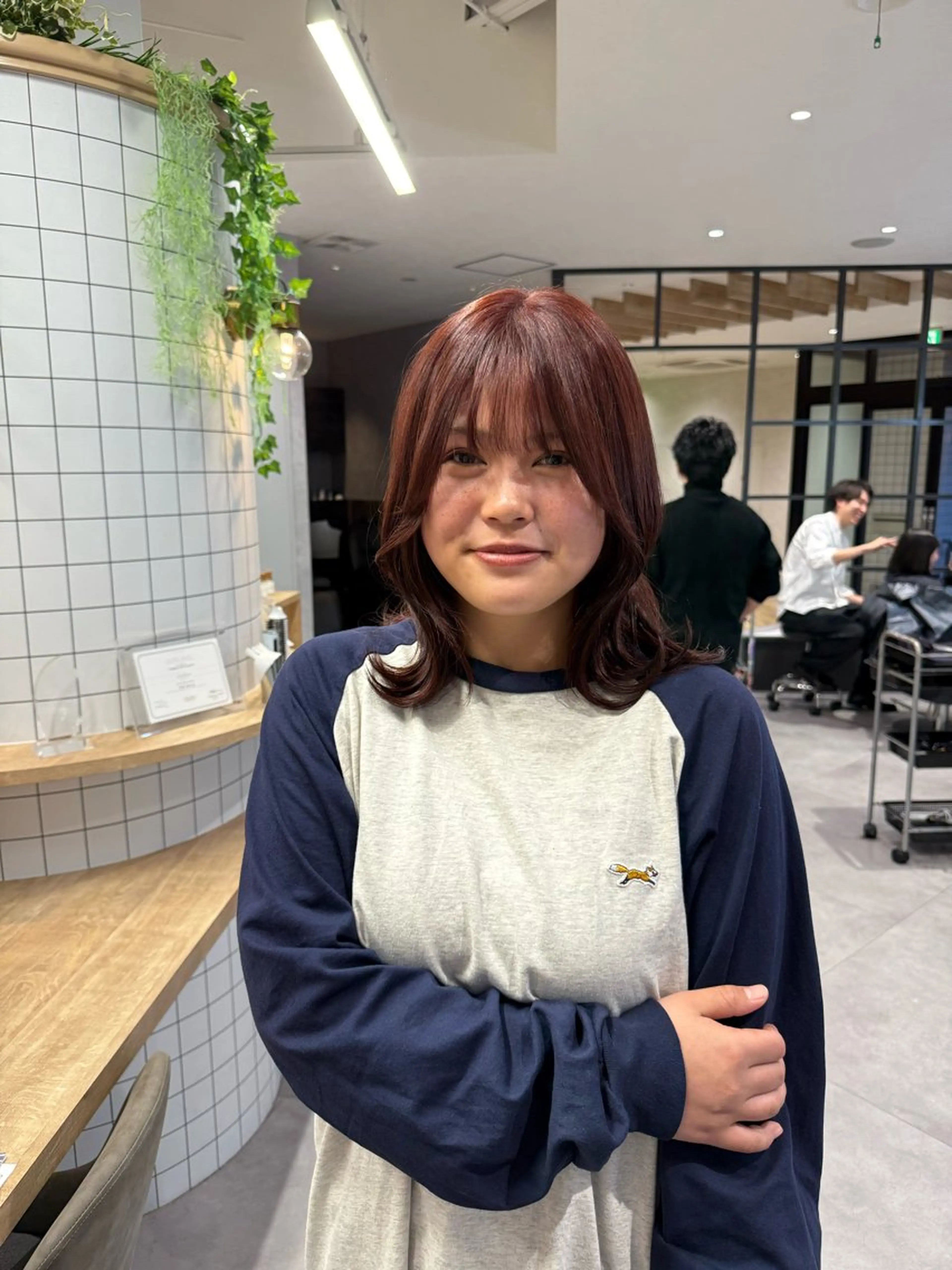 ミディアム ヘアカラー 柴田樹/大人可愛い 艶髪カラー/髪質改善のヘアスタイル