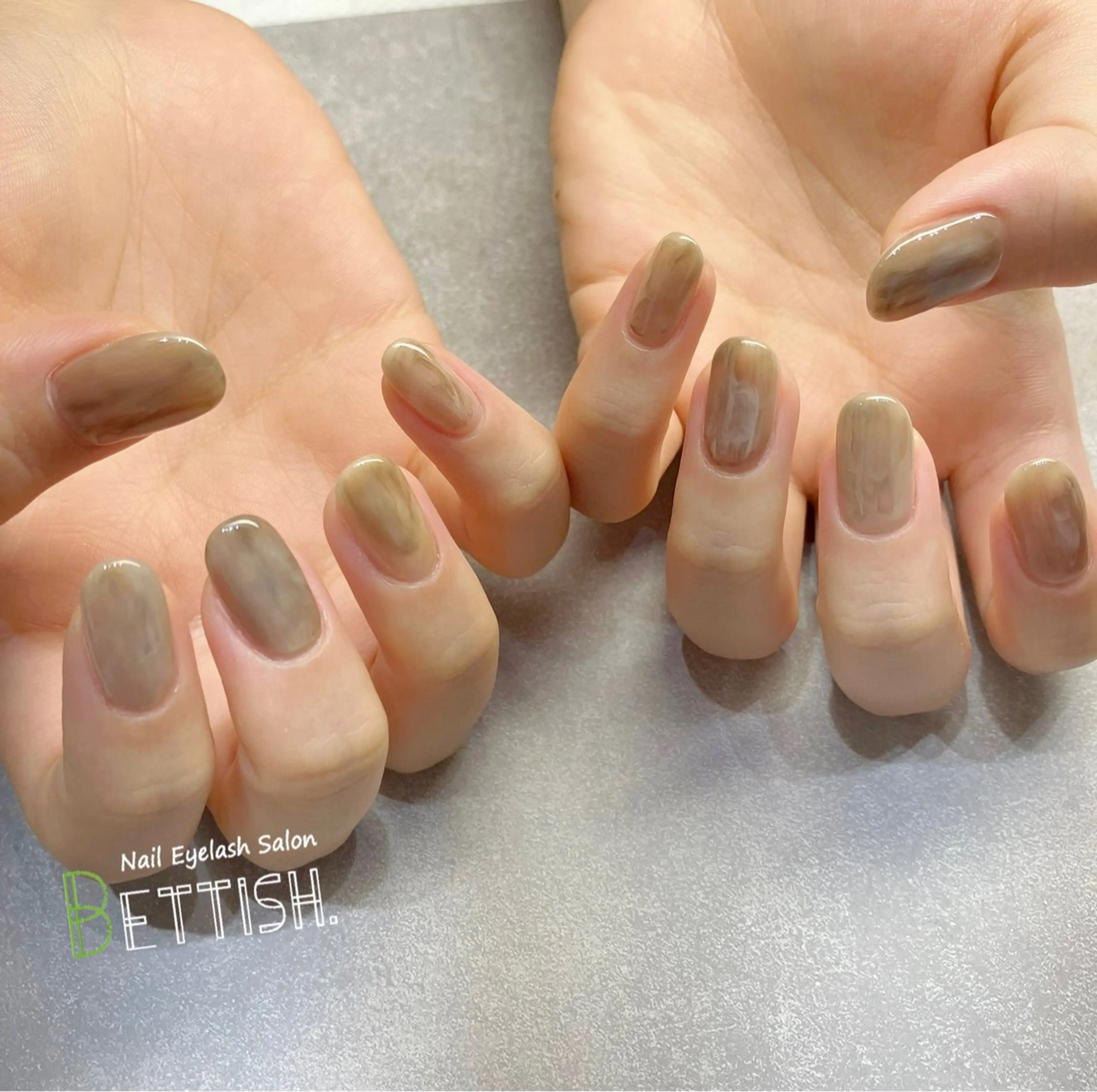 ネイル ブラウン 持ち込み ニュアンスネイル ハンドネイル BETTISH. KUMIKO☺︎︎のネイルデザイン
