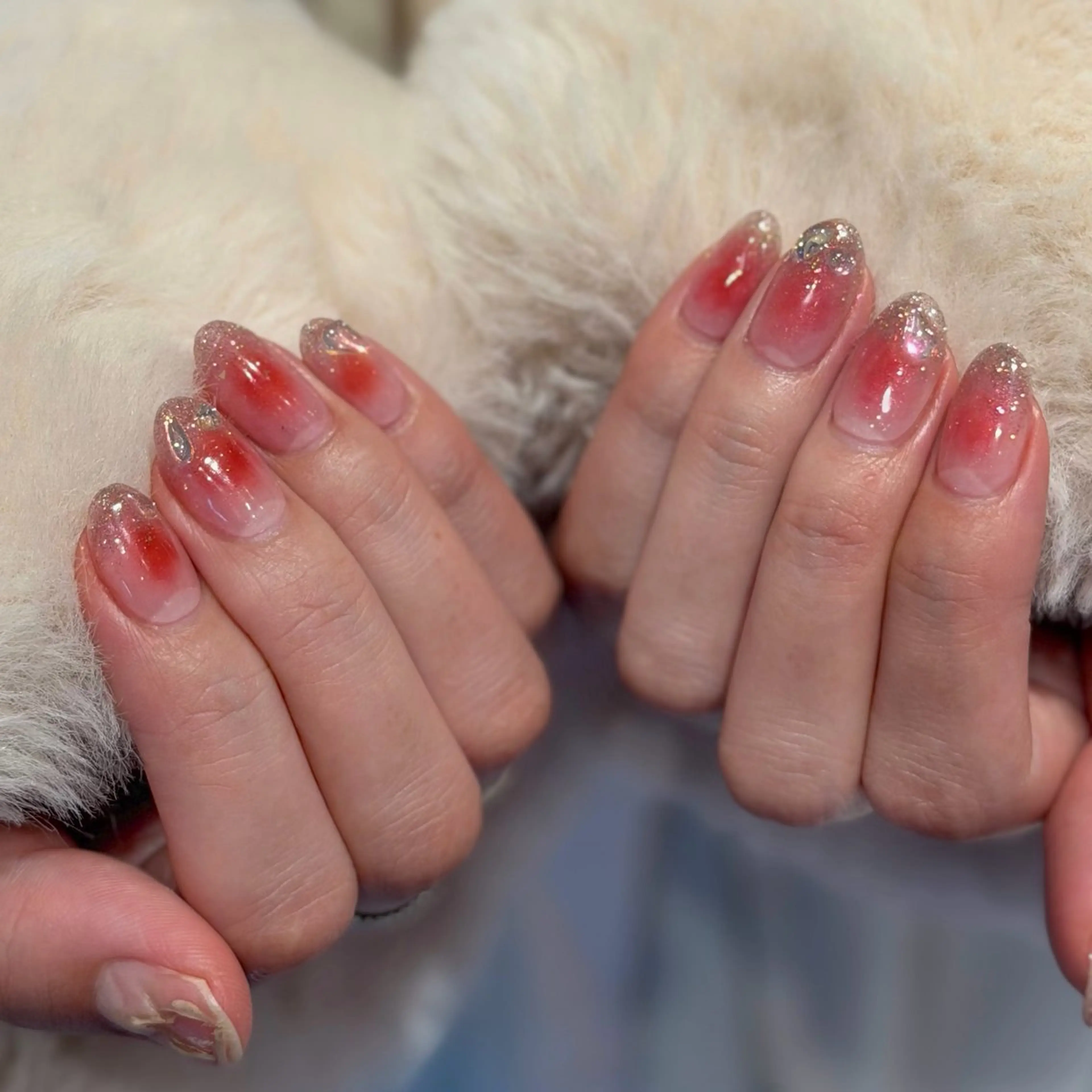 ネイル アートネイル 持ち込み シンプルネイル nailsalon moe.所属・yume 大人ガーリーネイルのネイルデザイン