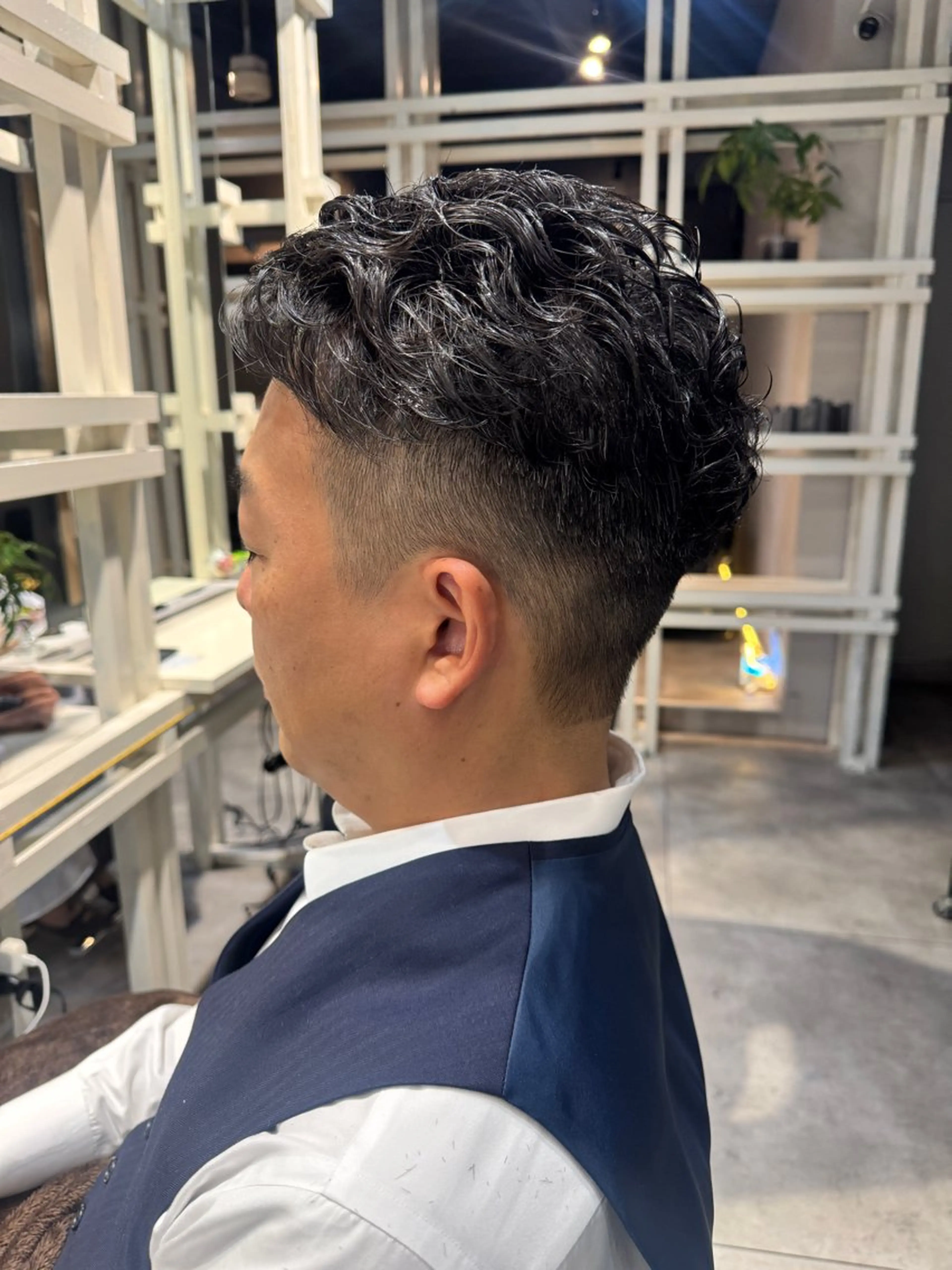 ショート パーマ メンズ アップバング カット パーマ トリートメント Dxxxx III所属・女性目線の大人 メンズ*Ayakaのヘアスタイル