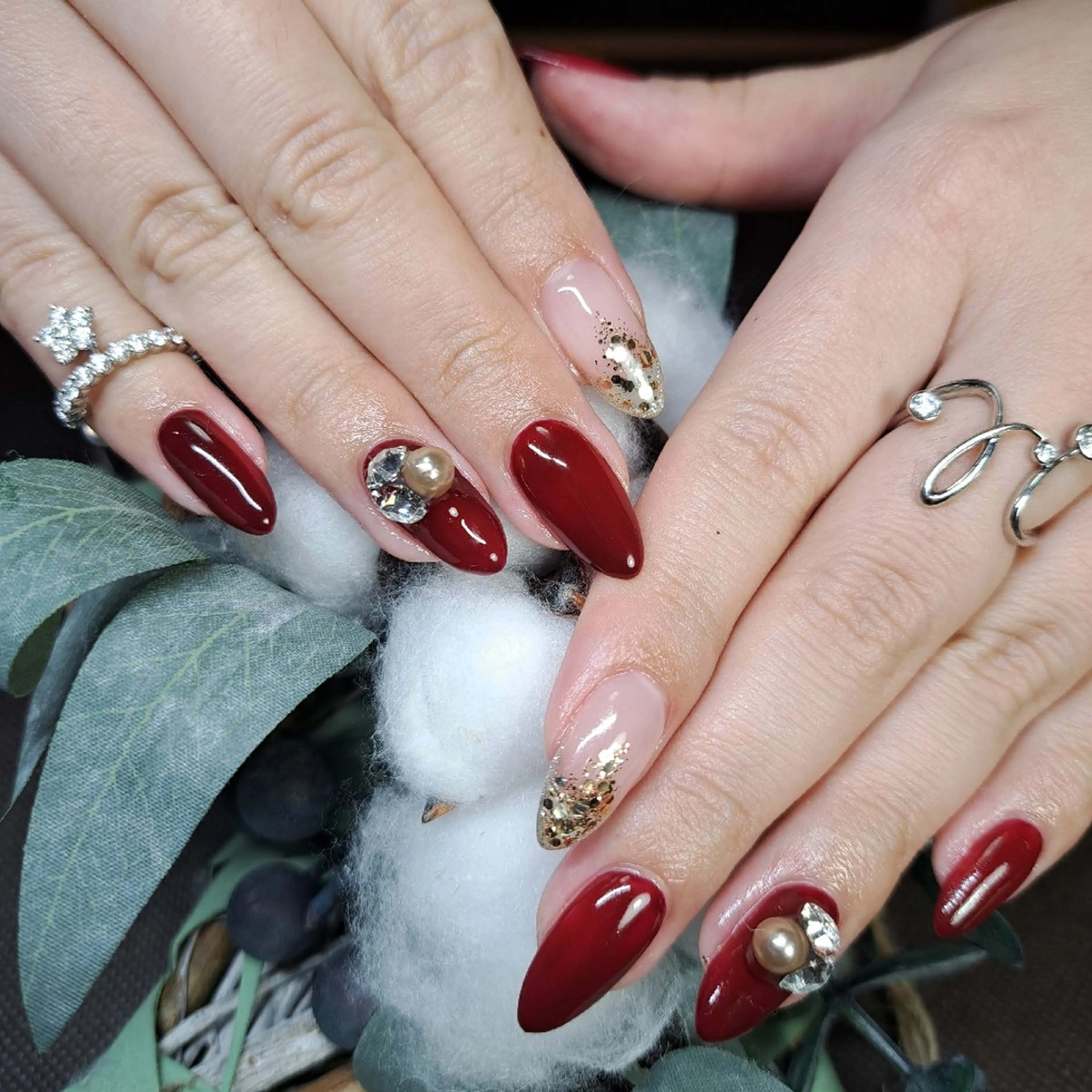 ネイル ボルドー HAYASHI  Nのネイルデザイン