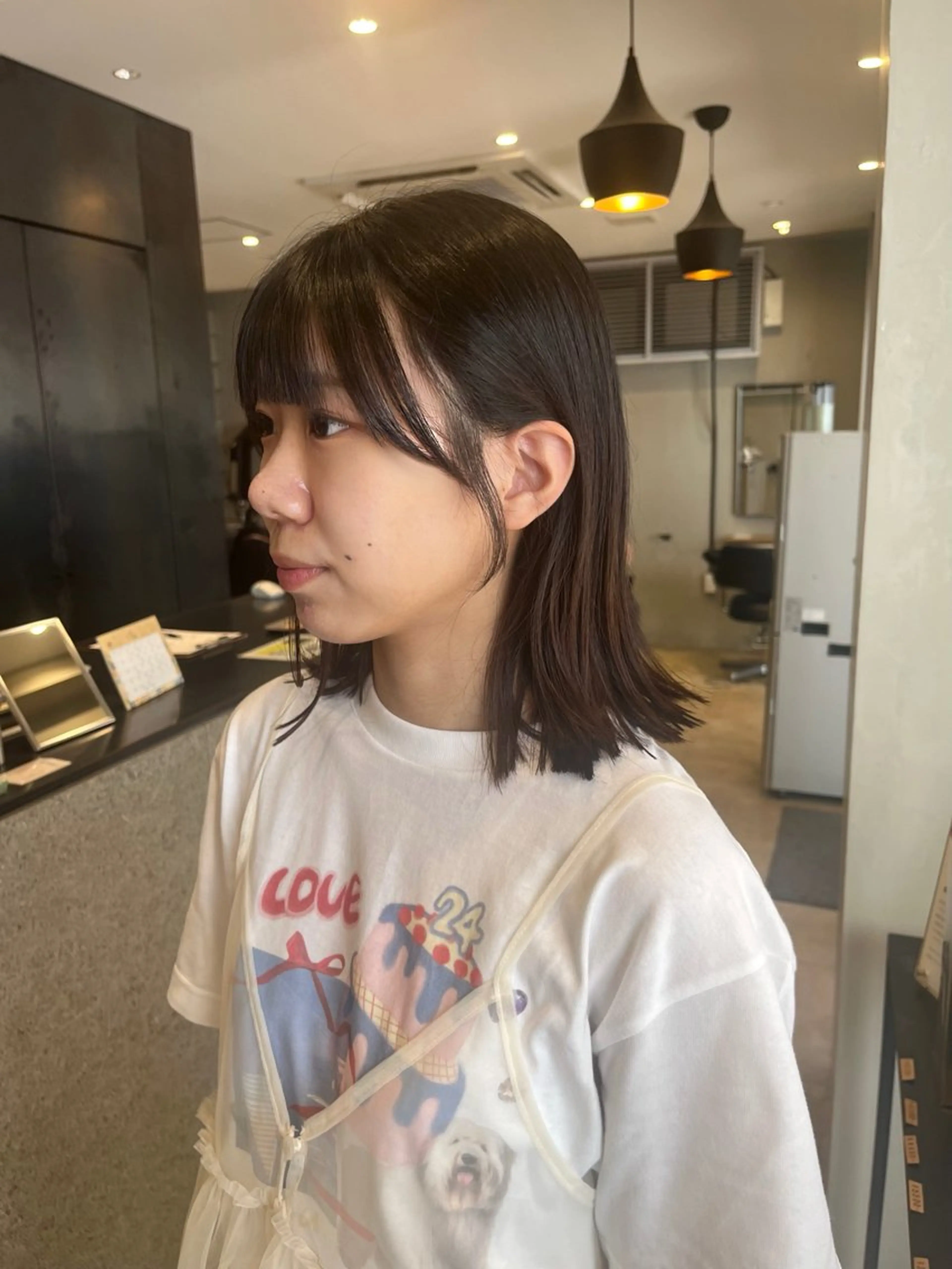 ミディアム 顔周りカット 小顔カット はるか/ CosyVelvetのヘアスタイル