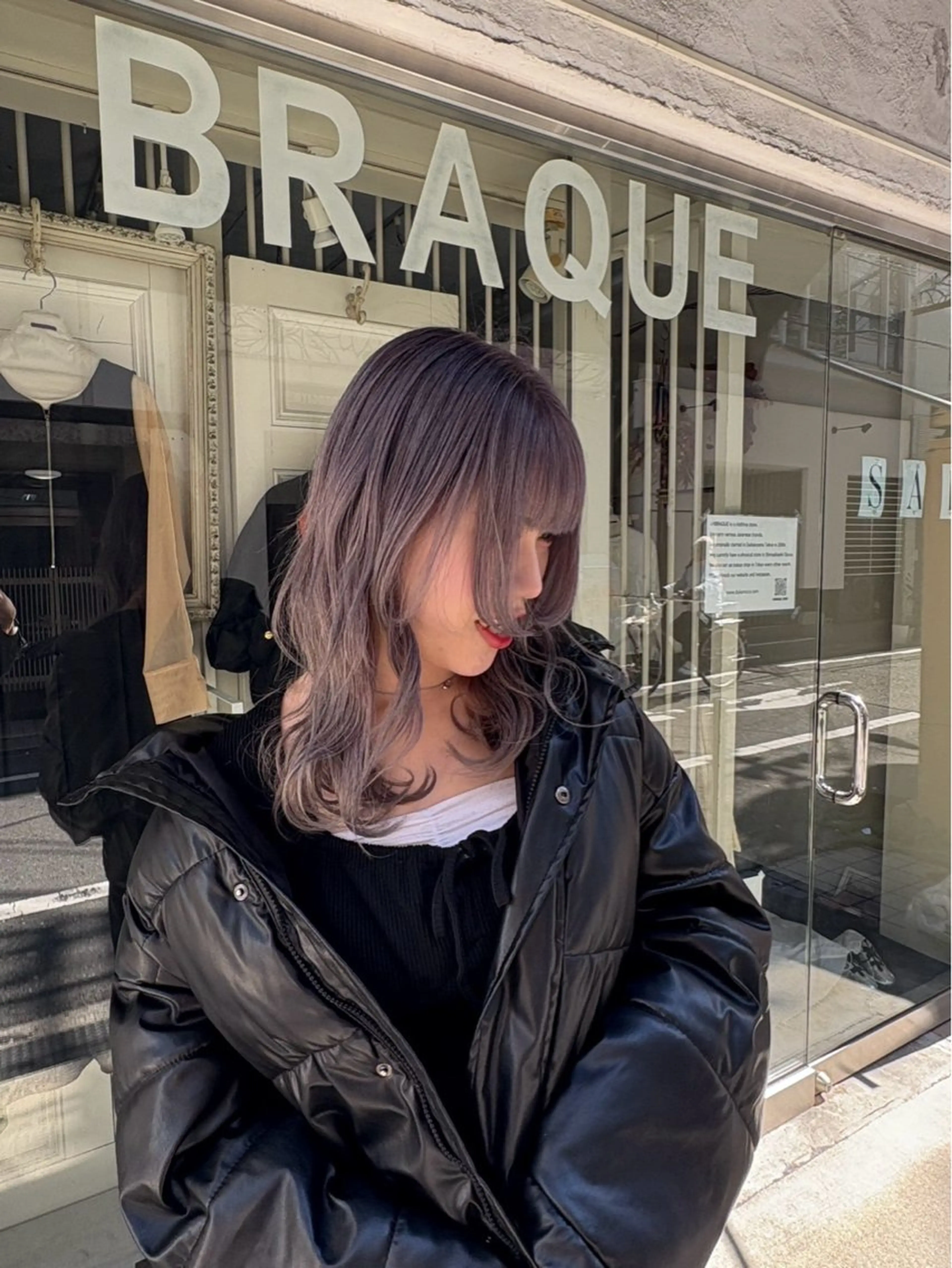 セミロング カラー ヘアカラー haru 髪質改善サロンのヘアスタイル