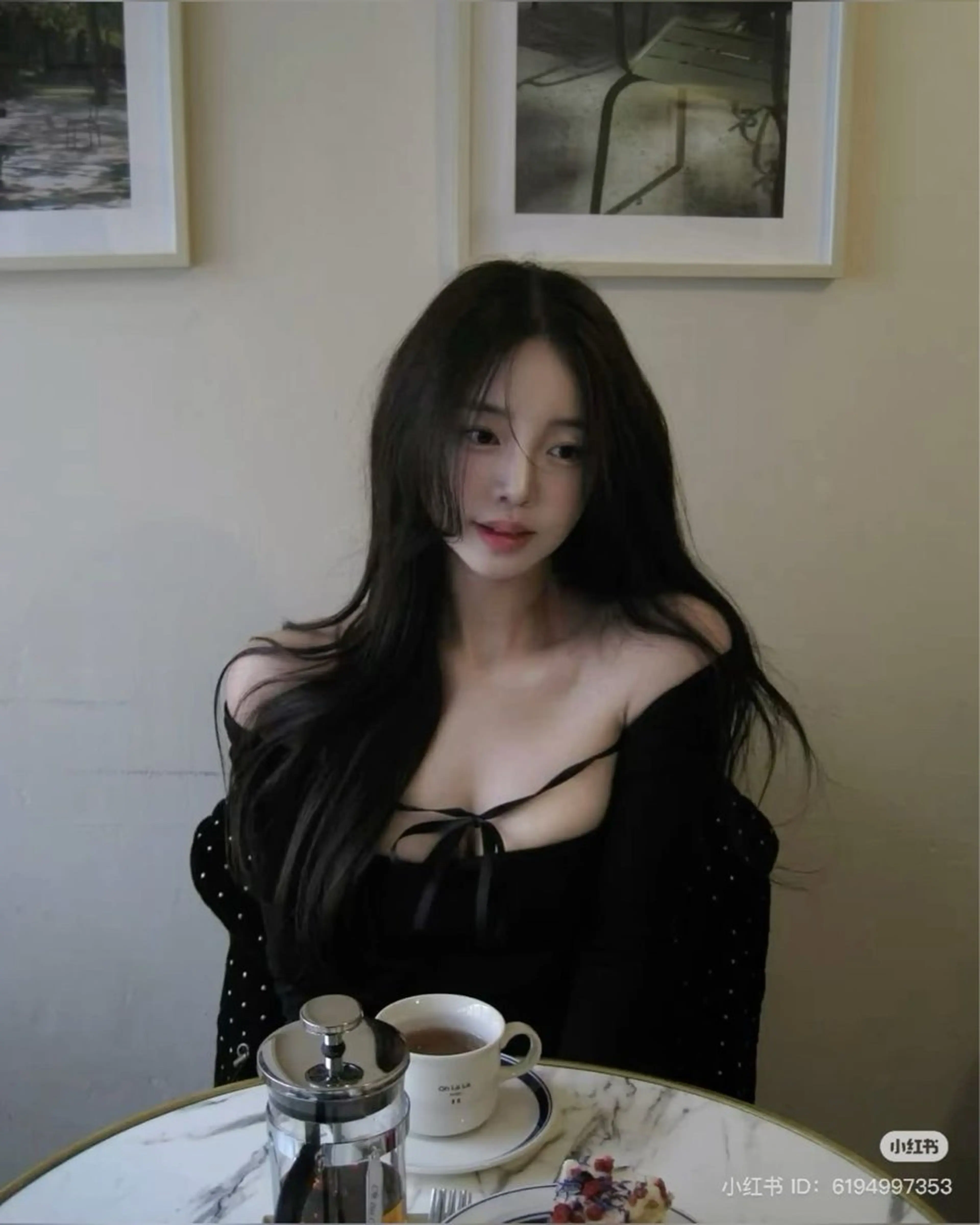 ロング カラー カット ヘアカラー 韓国風暗髪ヘア🤍 🫧MIREIのヘアスタイル