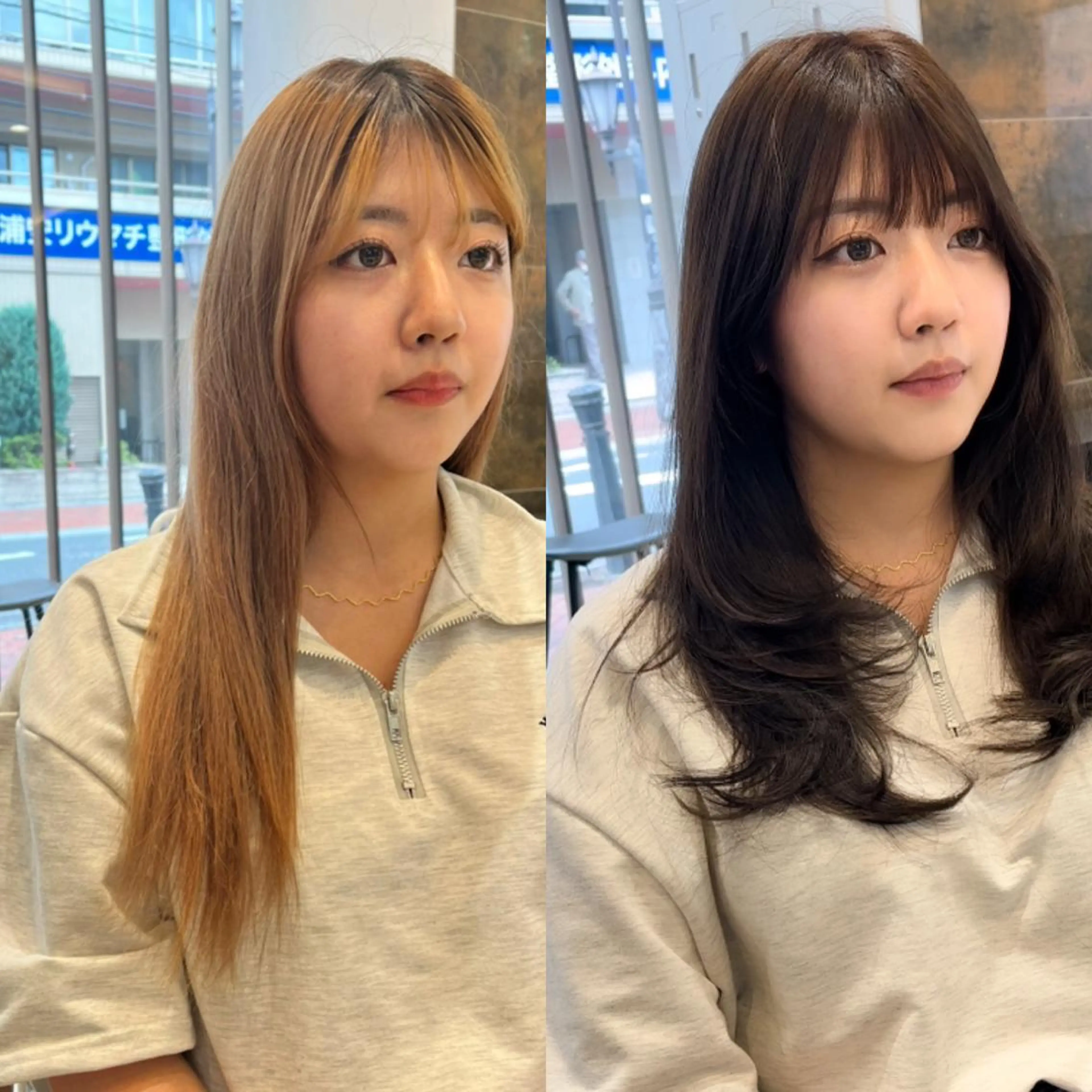 セミロング カラー レイヤーカット カット ヘアカラー トリートメント ミタニ/髪質改善 /レイヤーカットのヘアスタイル