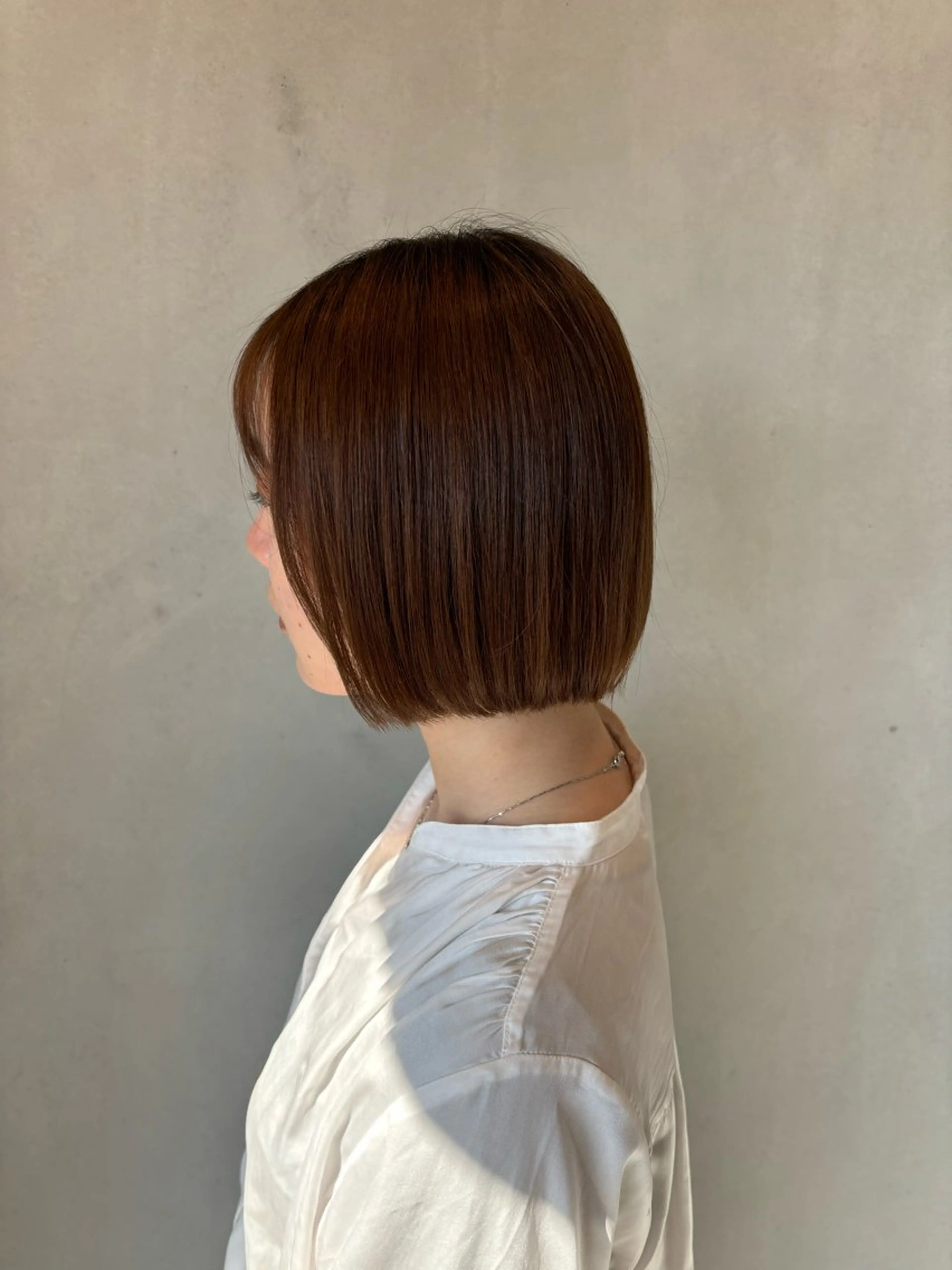 ショート 韓国ボブ/顔周り/べ ージュ/織田百華🎀のヘアスタイル