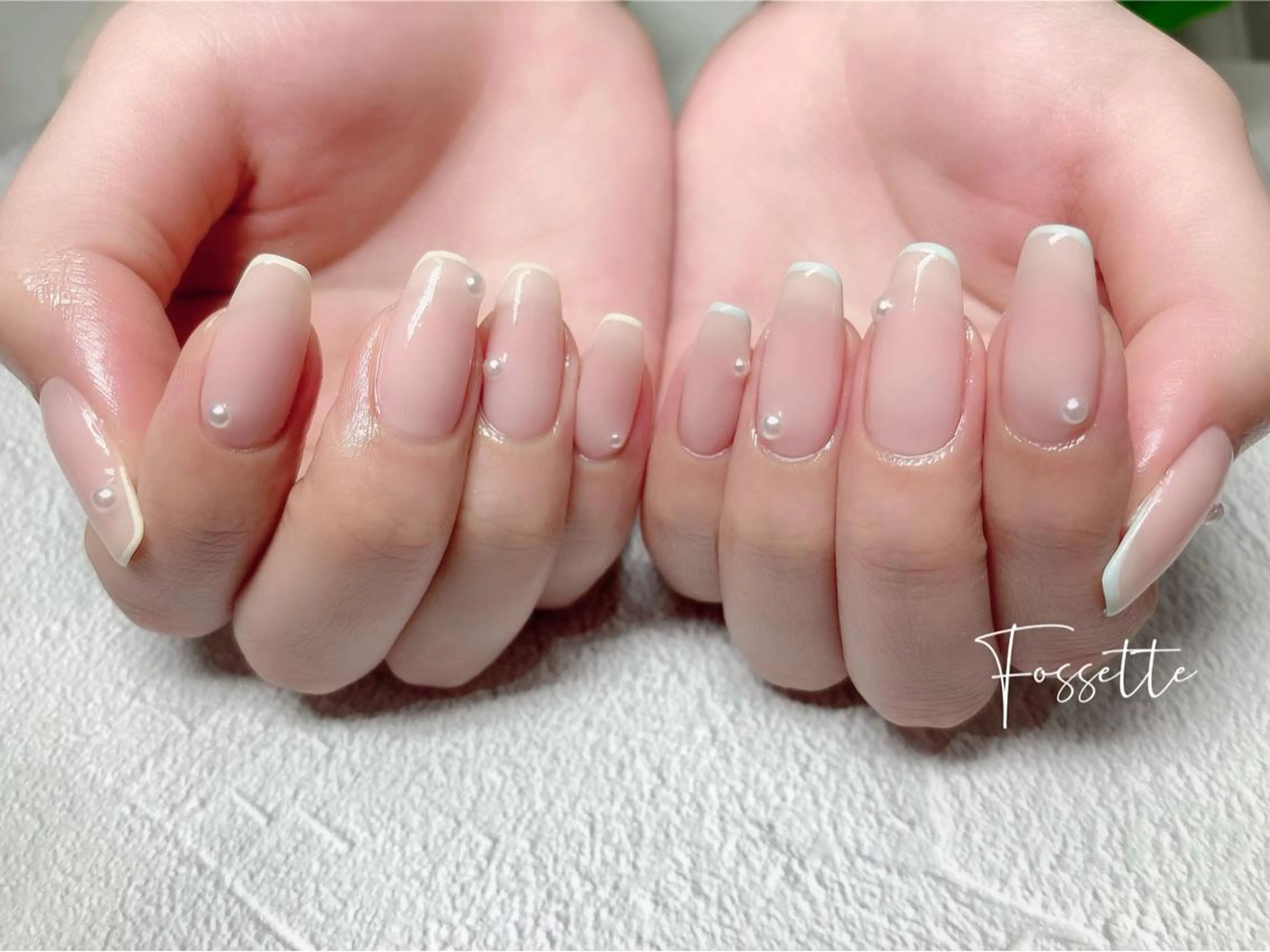 ネイル フレンチネイル パステルネイル 春ネイル nailsalon Fossetteのネイルデザイン