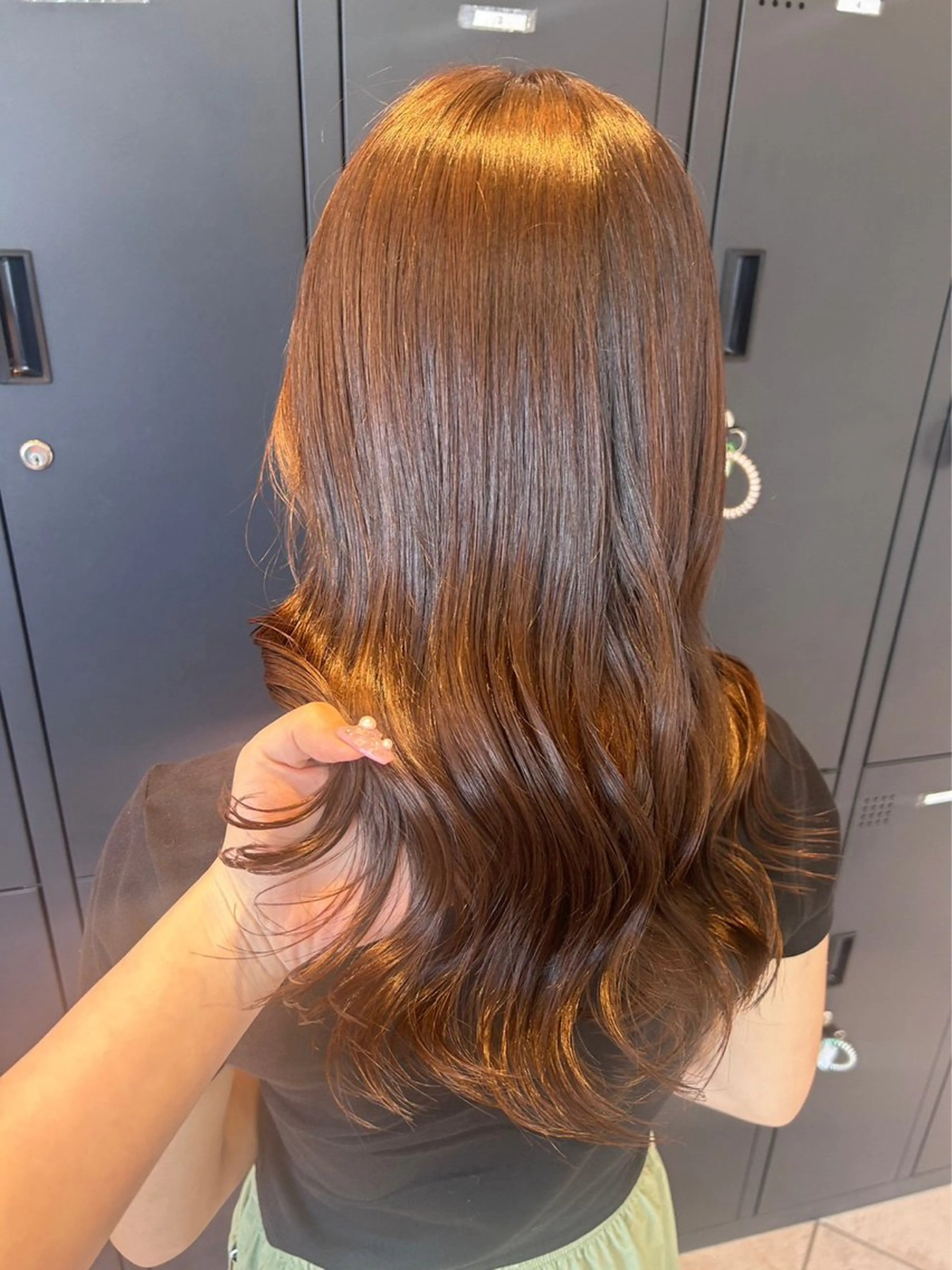 カラー うる艶&縮毛矯正 ⟡.·小林理菜⟡.·のヘアスタイル