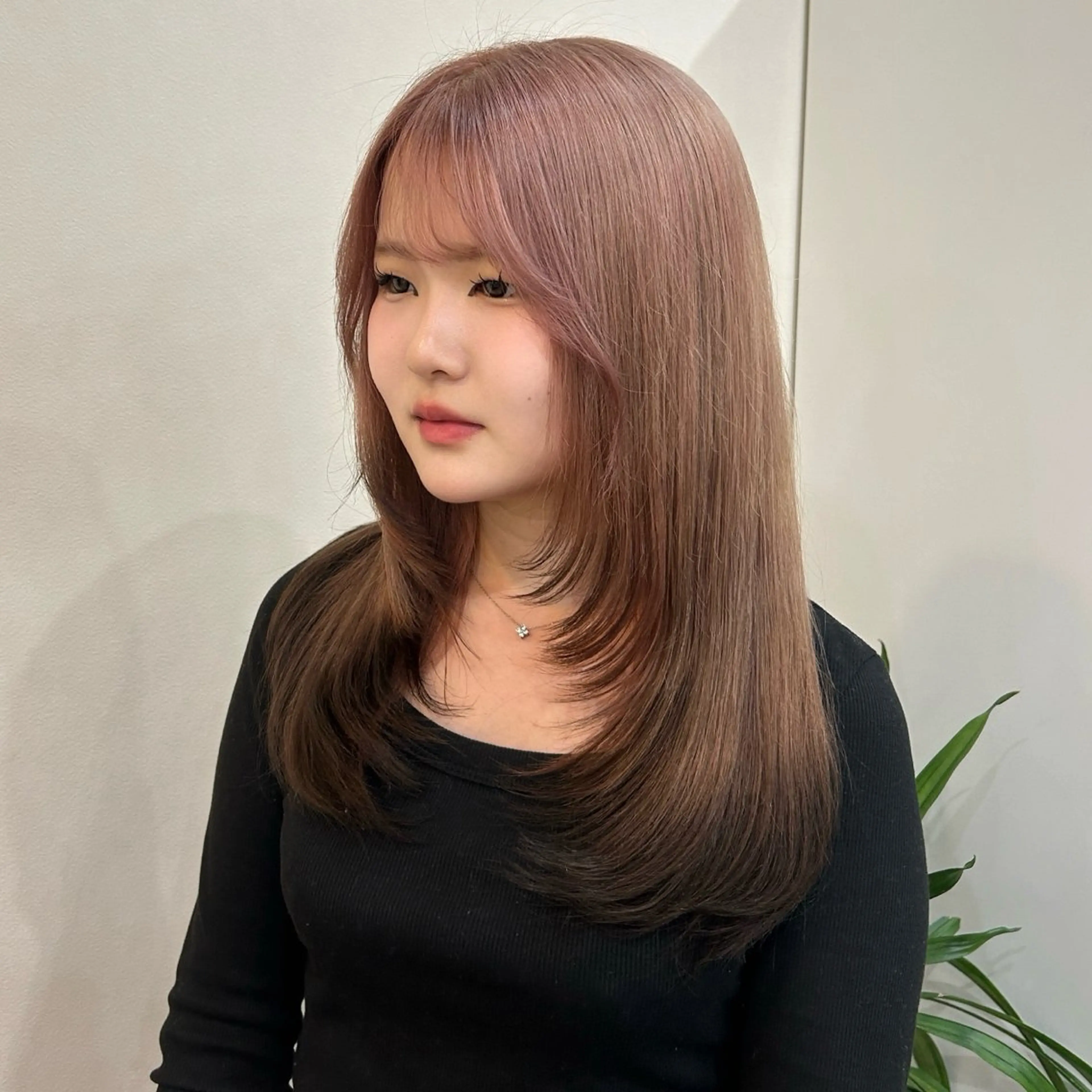 ロング ヘアカラー トリートメント MIDORI🌙 透明感/ベージュのヘアスタイル