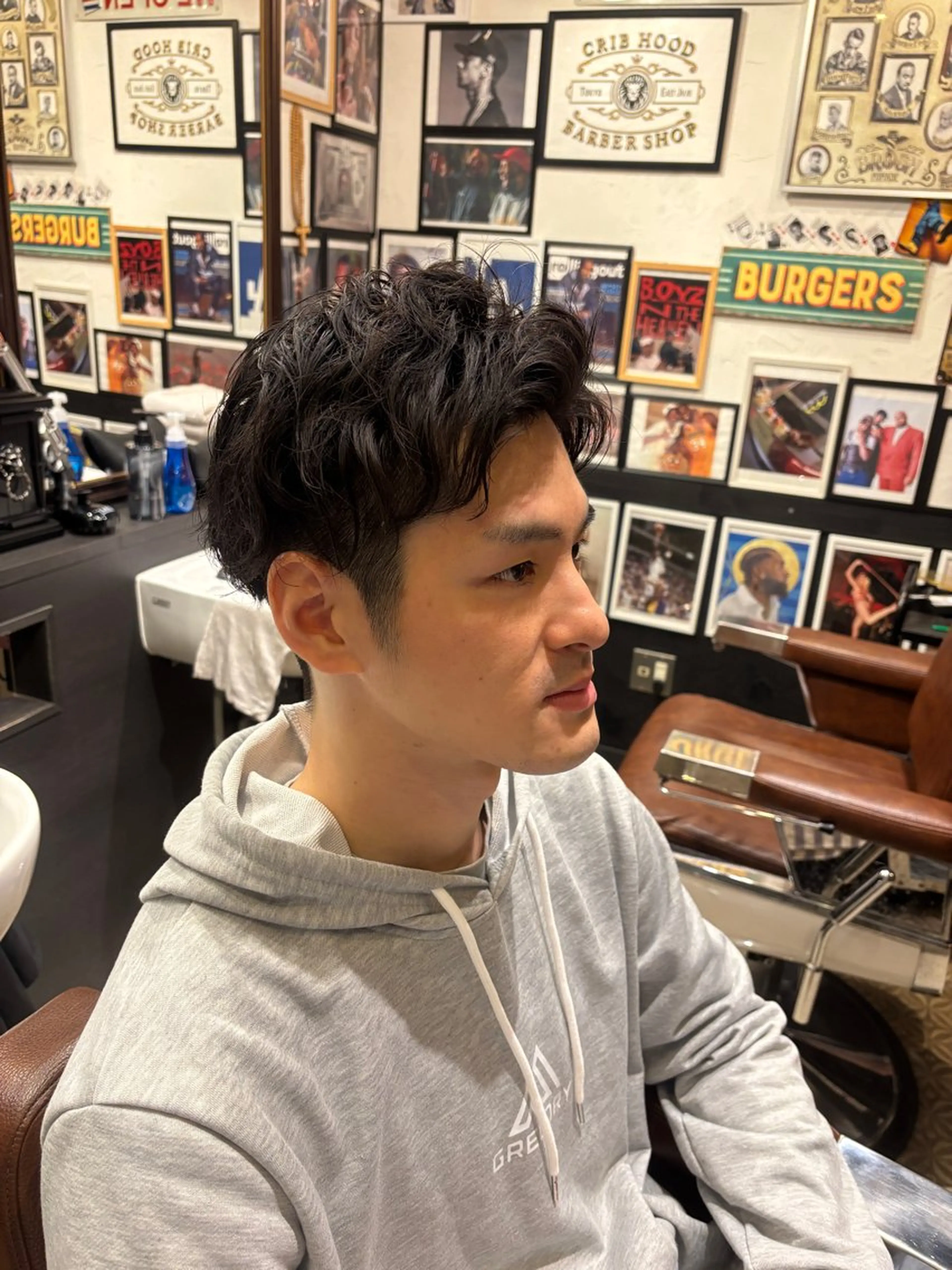 ショート パーマ メンズ CribHoodbarbershop所属・白井 昇太のヘアスタイル