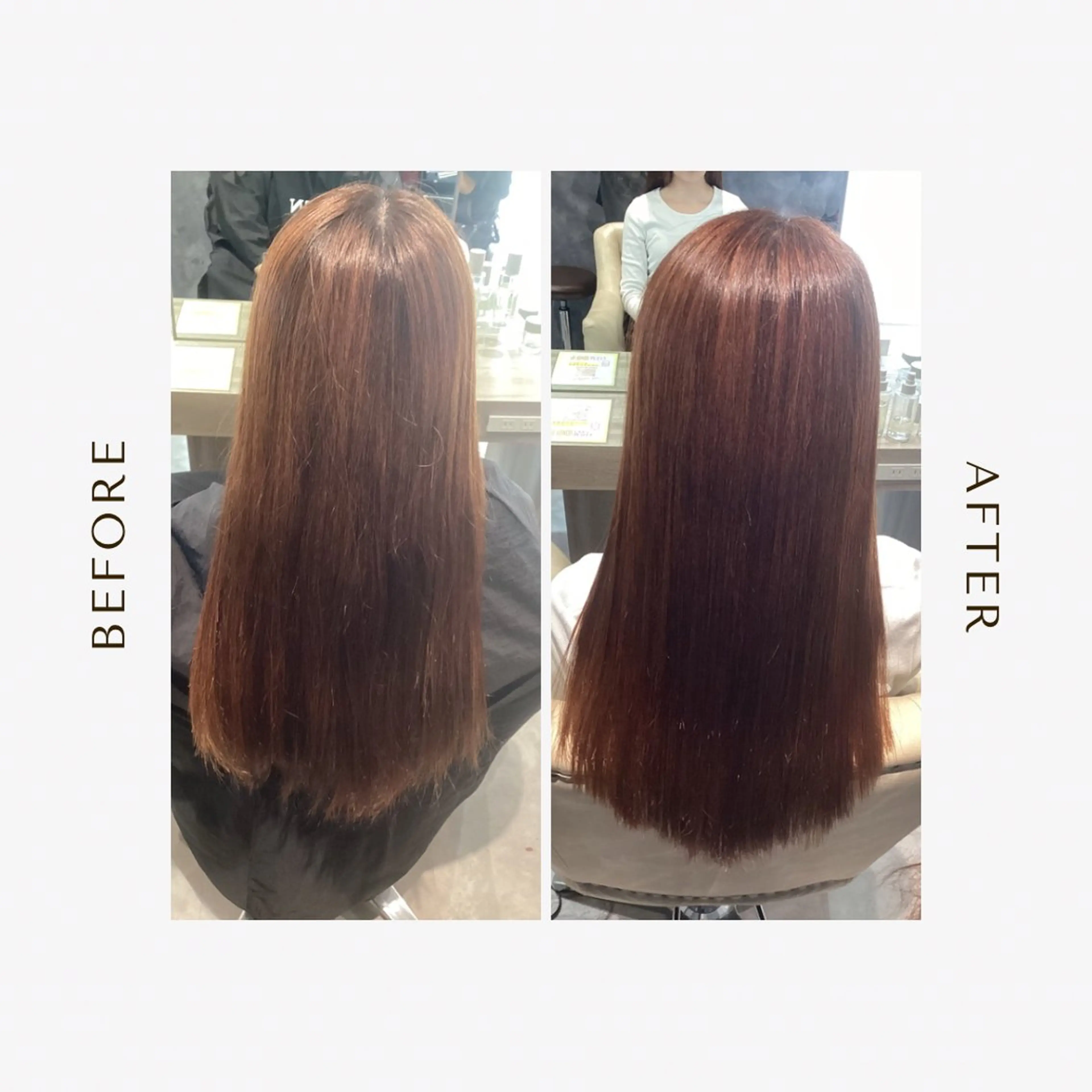 ロング カラー カット ヘアカラー 五ノ井 一世のヘアスタイル