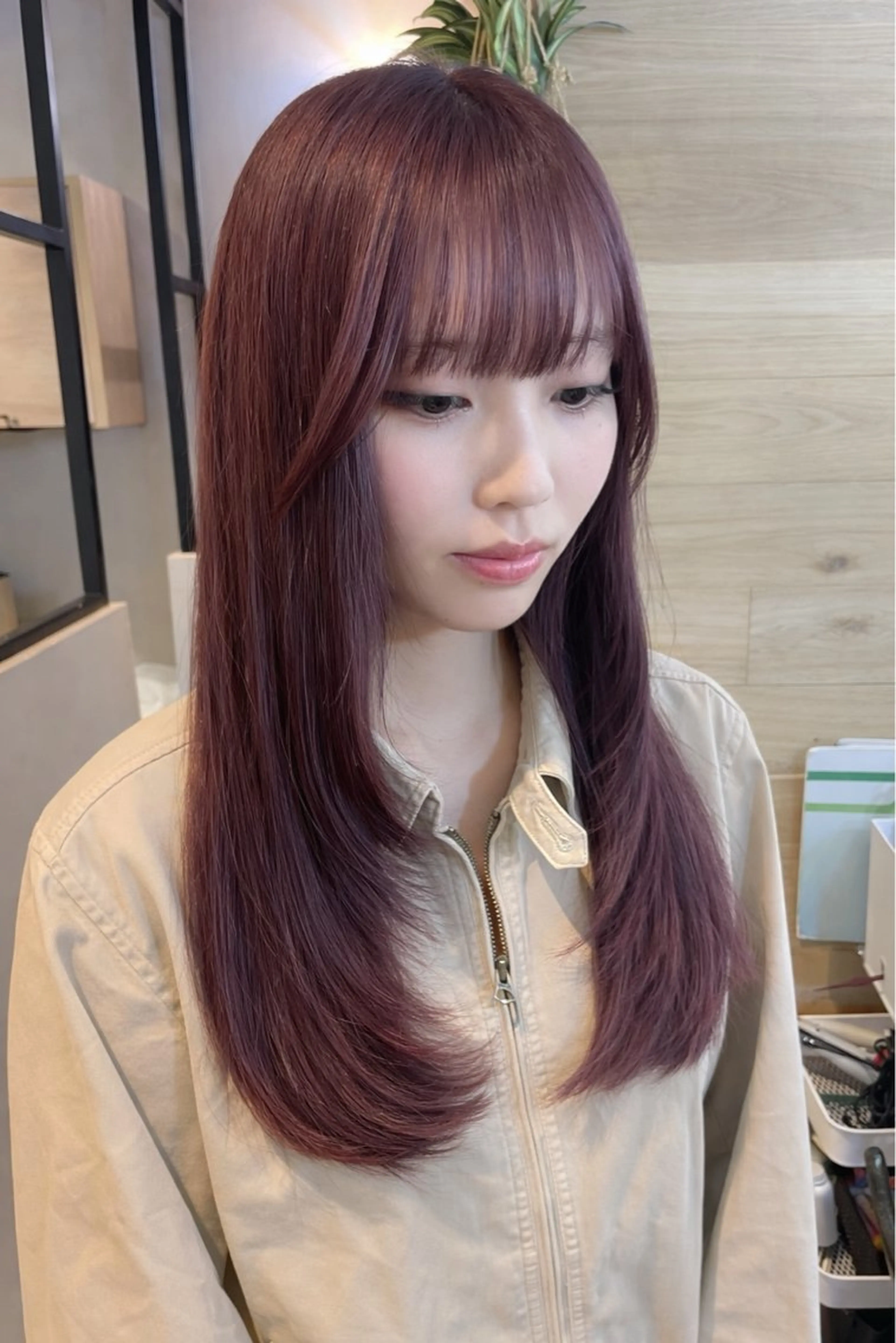 ロング カット ヘアカラー トリートメント EIGHT サイショ ミズキのヘアスタイル