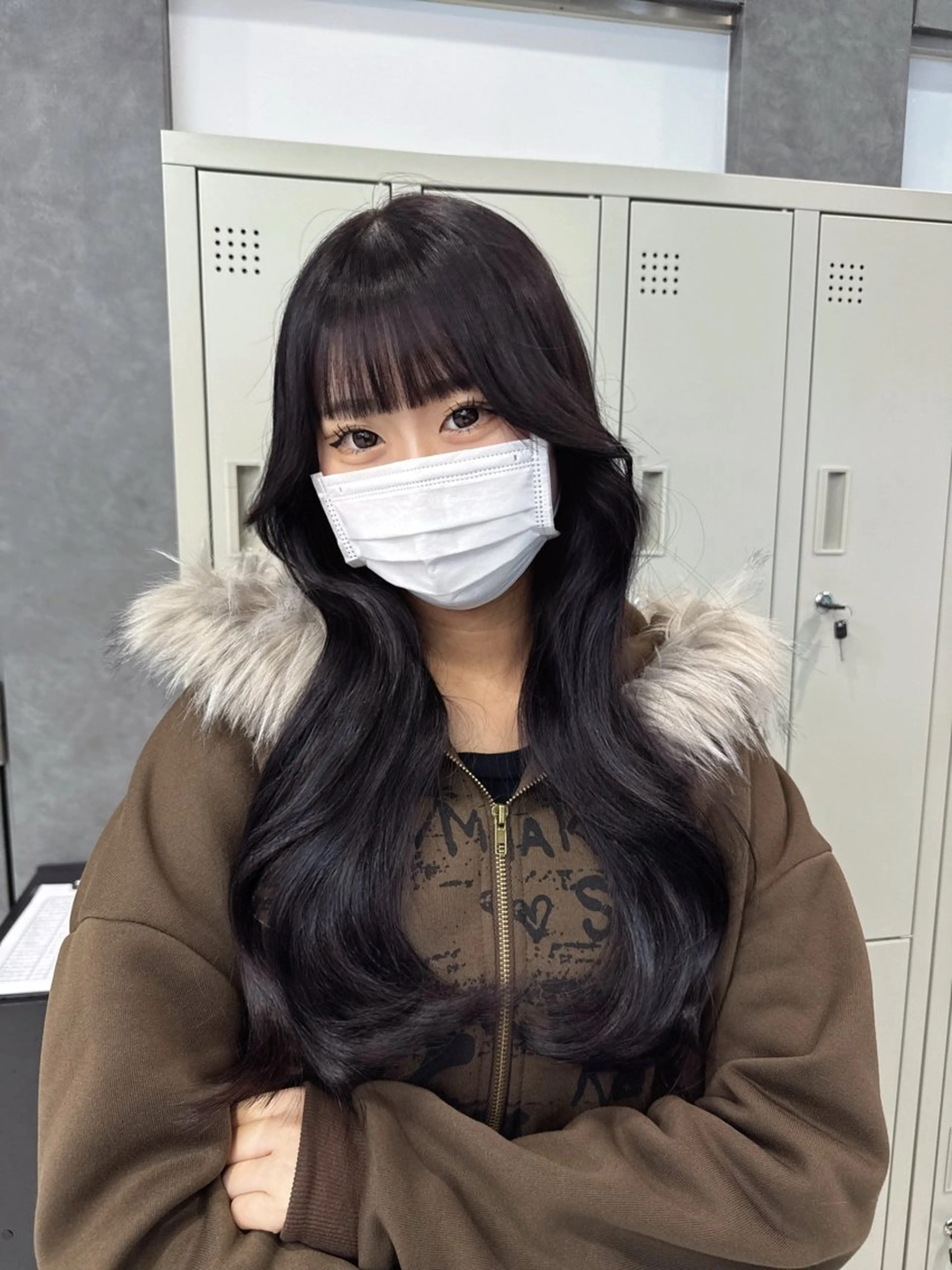 ロング カラー ヘアアレンジ ヘアカラー トリートメント ヘアセット 韓国ヘア🖤/透明感 shihoのヘアスタイル