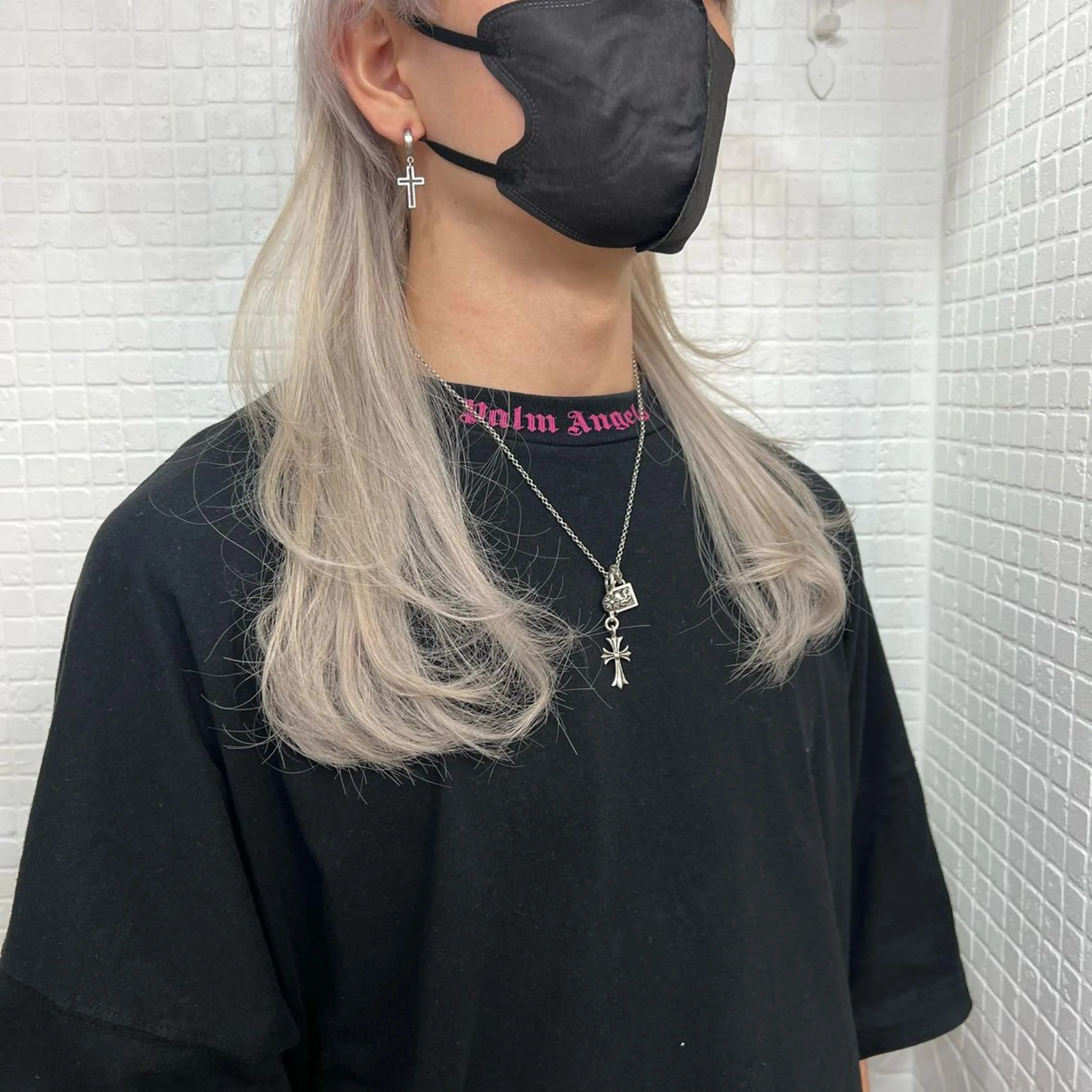 ロング メンズ メンズウルフカット エクステ ロング ウルフカット アンククロス青山店所属・ANKHCROSS りりあのヘアスタイル