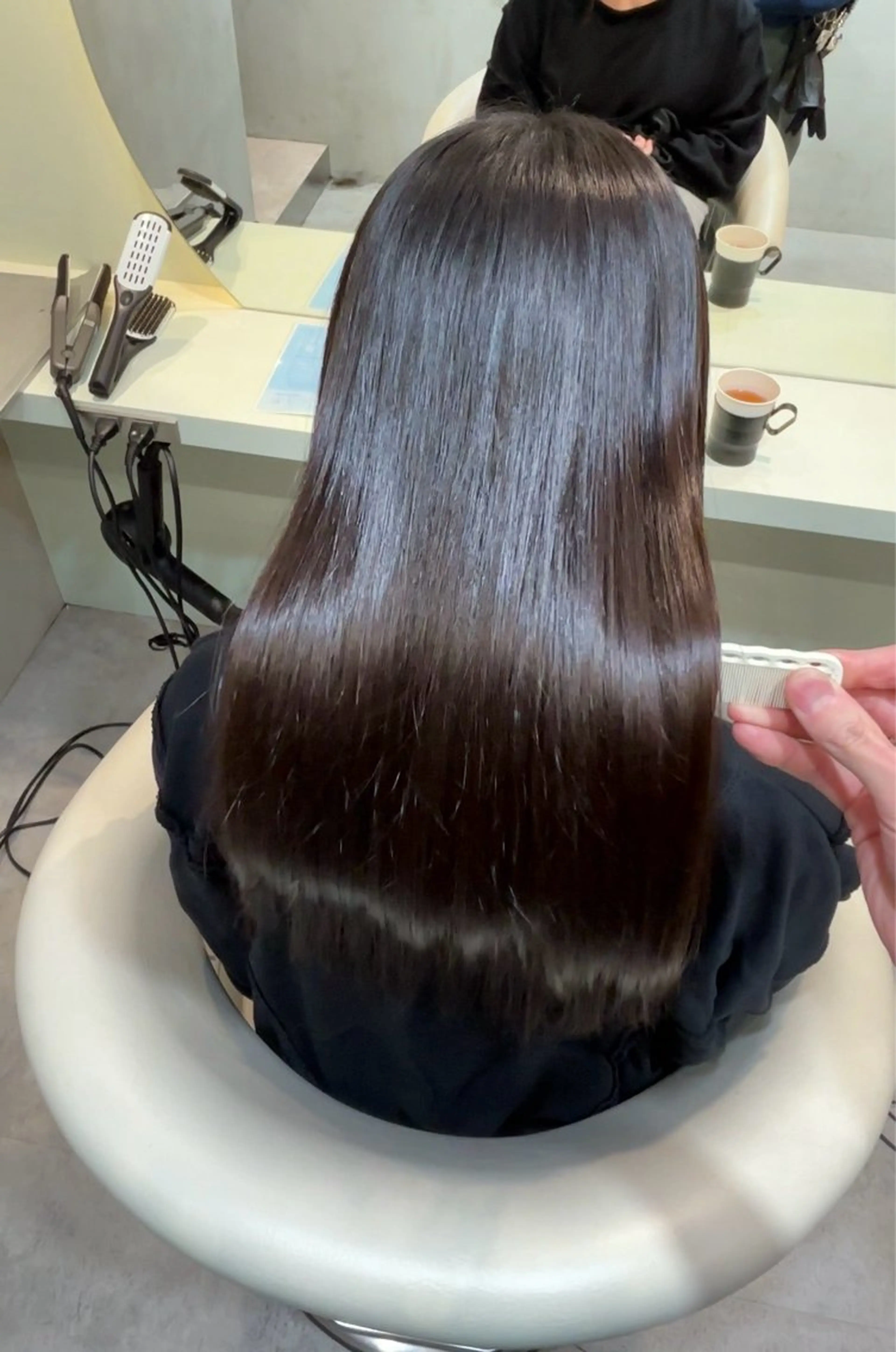 セミロング ヘアアレンジ 髪質改善 縮毛矯正 縮毛矯正 トリートメント 美髪矯正🫧/ 韓国ヘア/吉田光佑のヘアスタイル