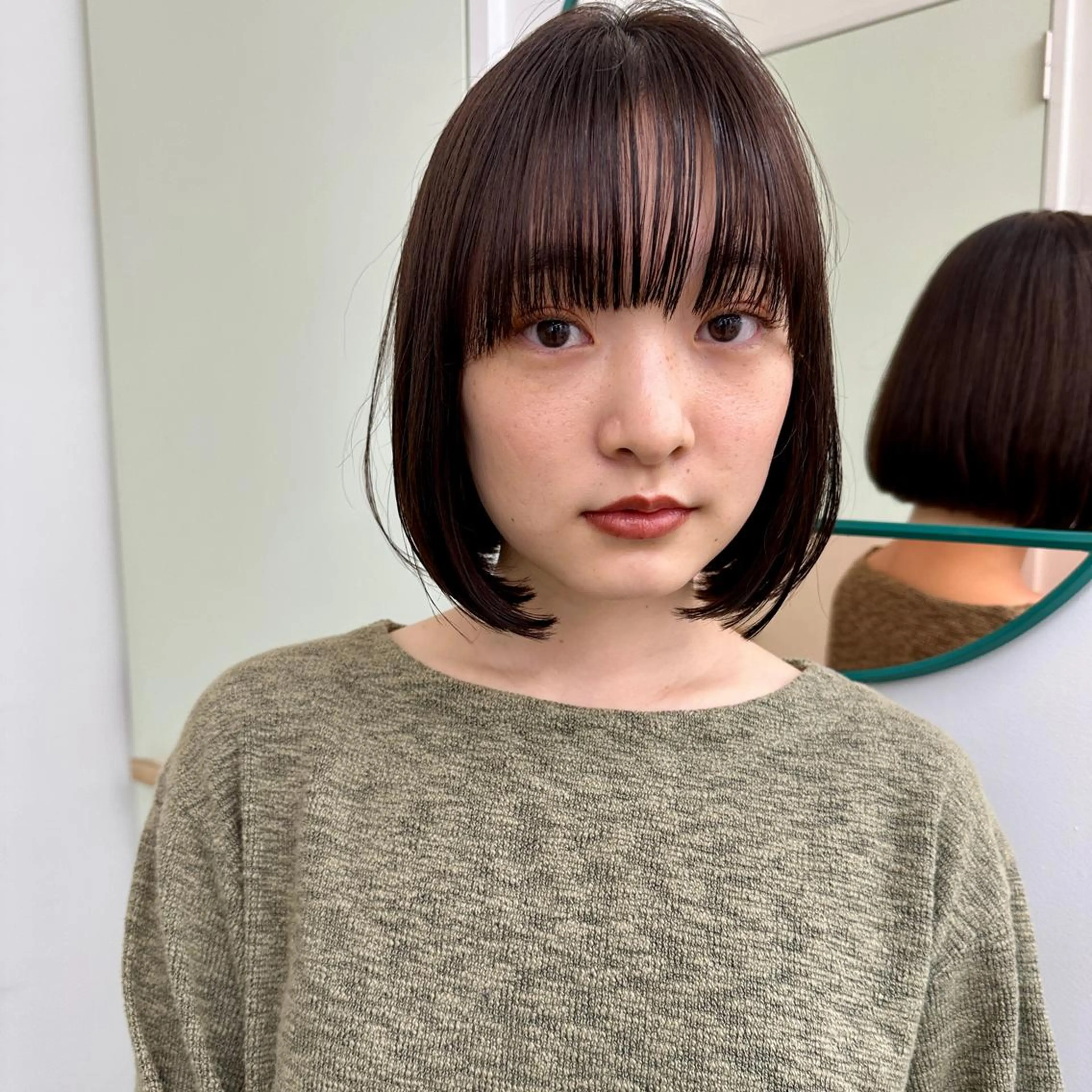 ショート カラー ブラウンカラー ボブ カット ヘアカラー トリートメント ボブ/レイヤー/ケア パーマ/リュウタのヘアスタイル