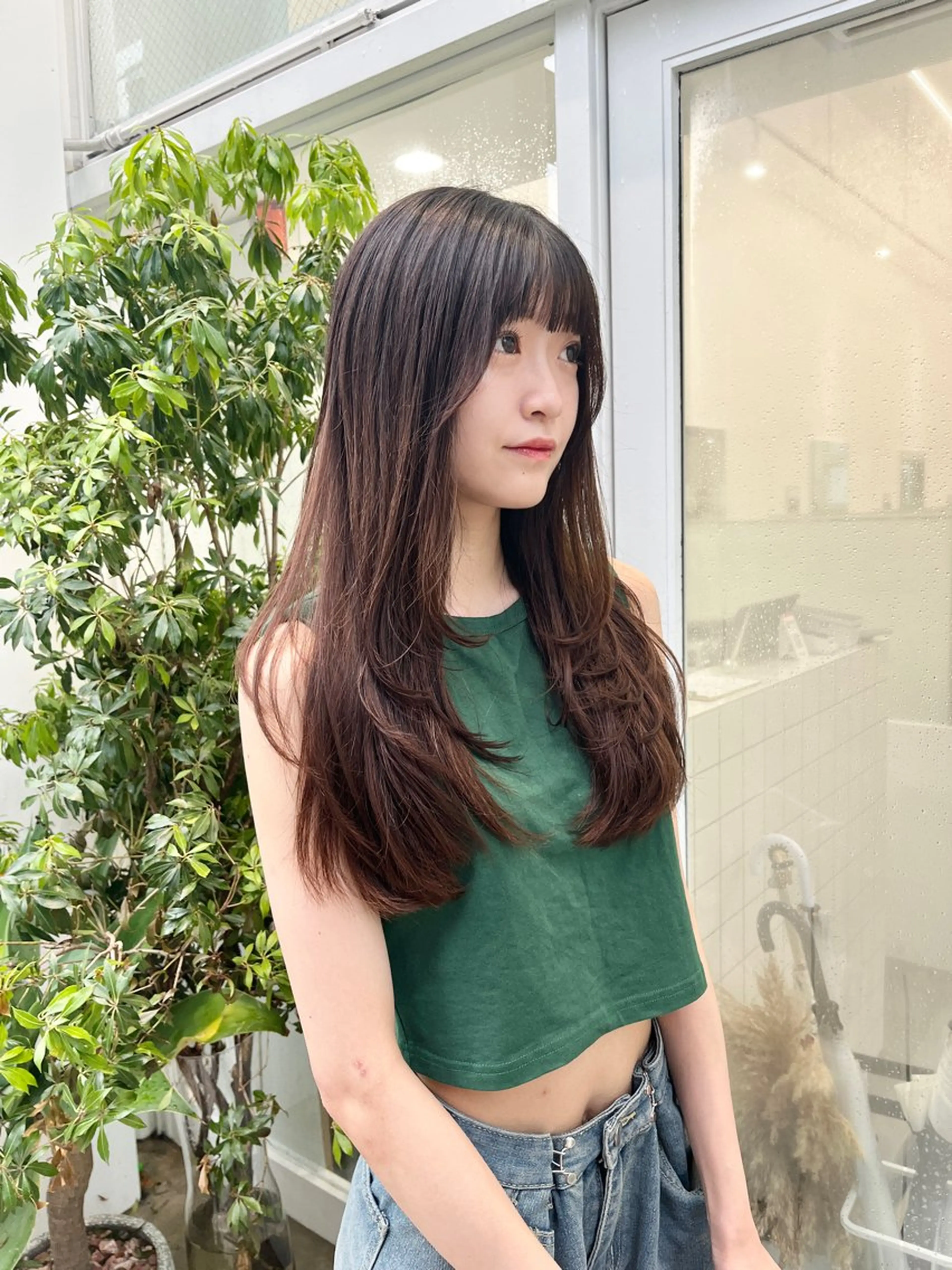 ロング ハイトーンカラー/ ケアブリーチのヘアスタイル